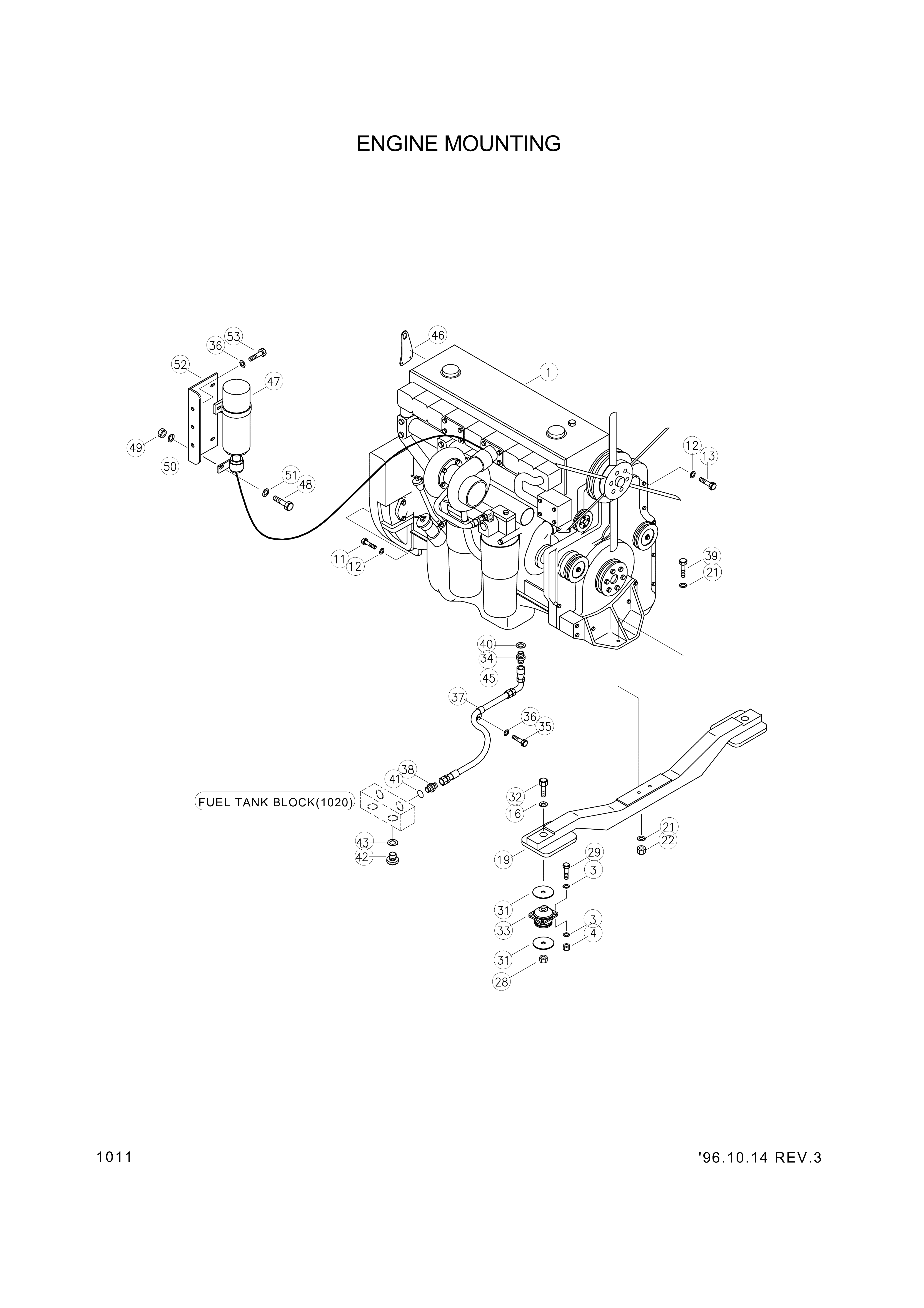 drawing for Hyundai Construction Equipment 14L1-00270 - RESILIENT