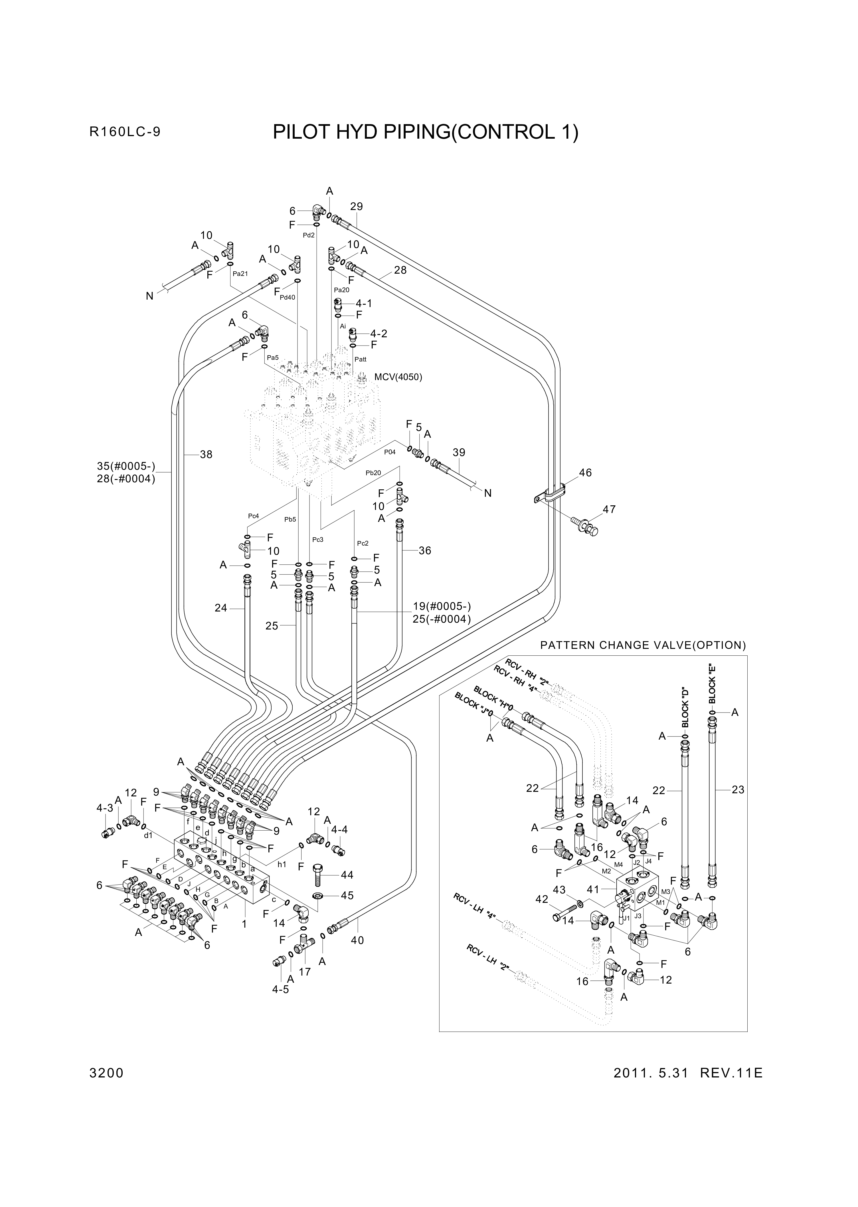 drawing for Hyundai Construction Equipment X420-042024 - HOSE ASSY-SYNF&ORFS