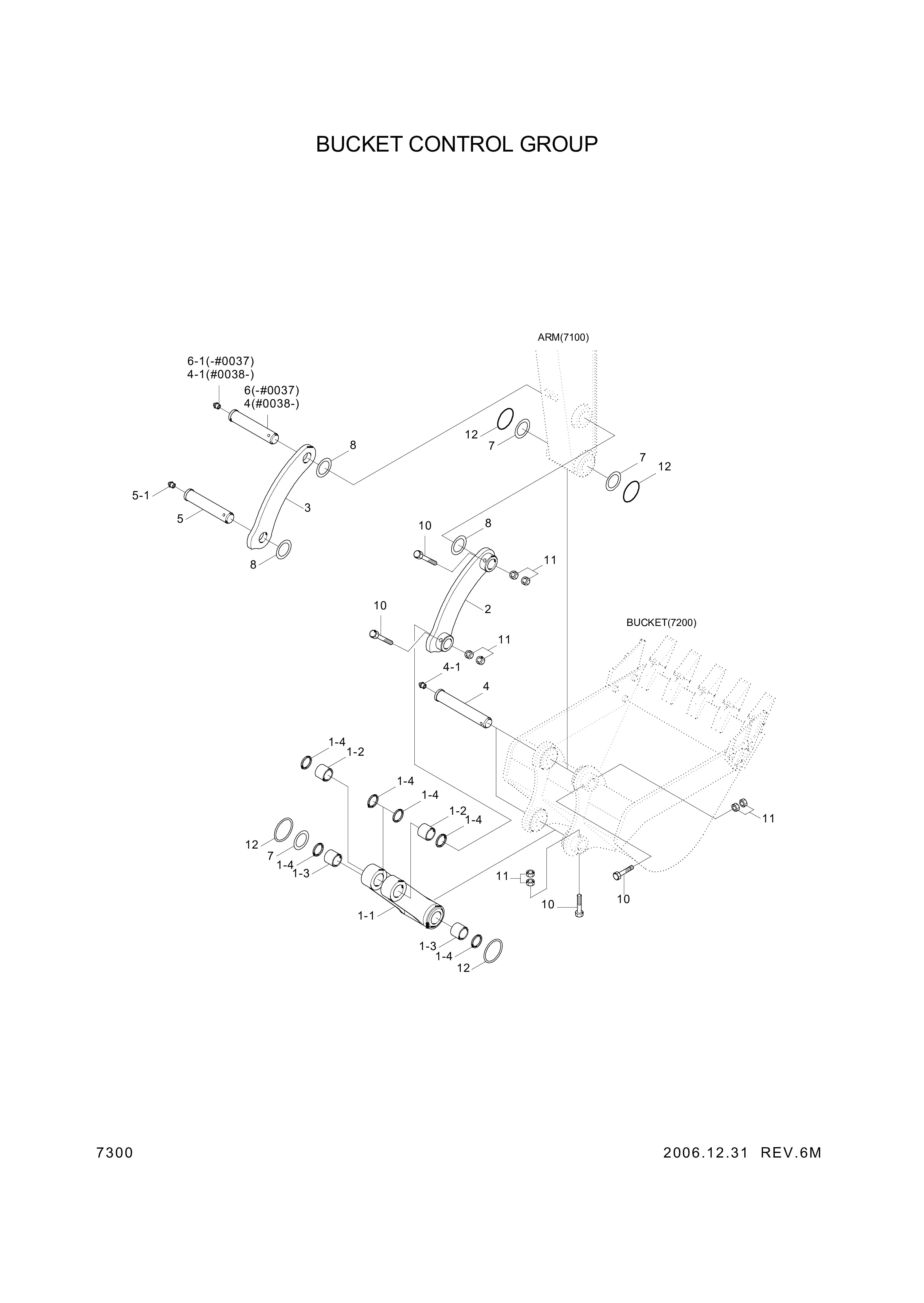 Technical drawing of Hyundai Construction Equipment 61M7-10051 PIN-JOINT with dimensions and layout (figure 2)