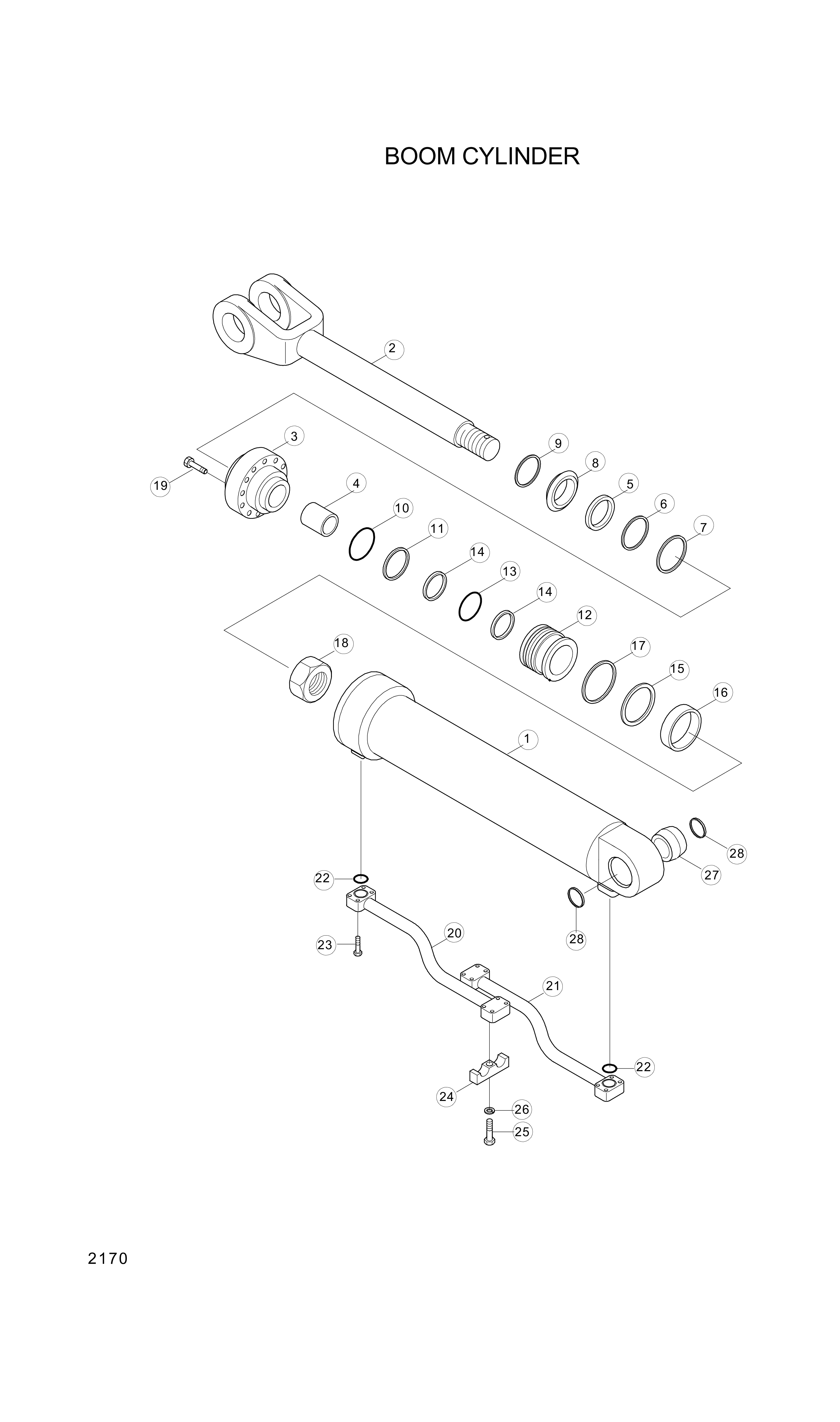 drawing for Hyundai Construction Equipment Y110-065011 - SEAL-DUST