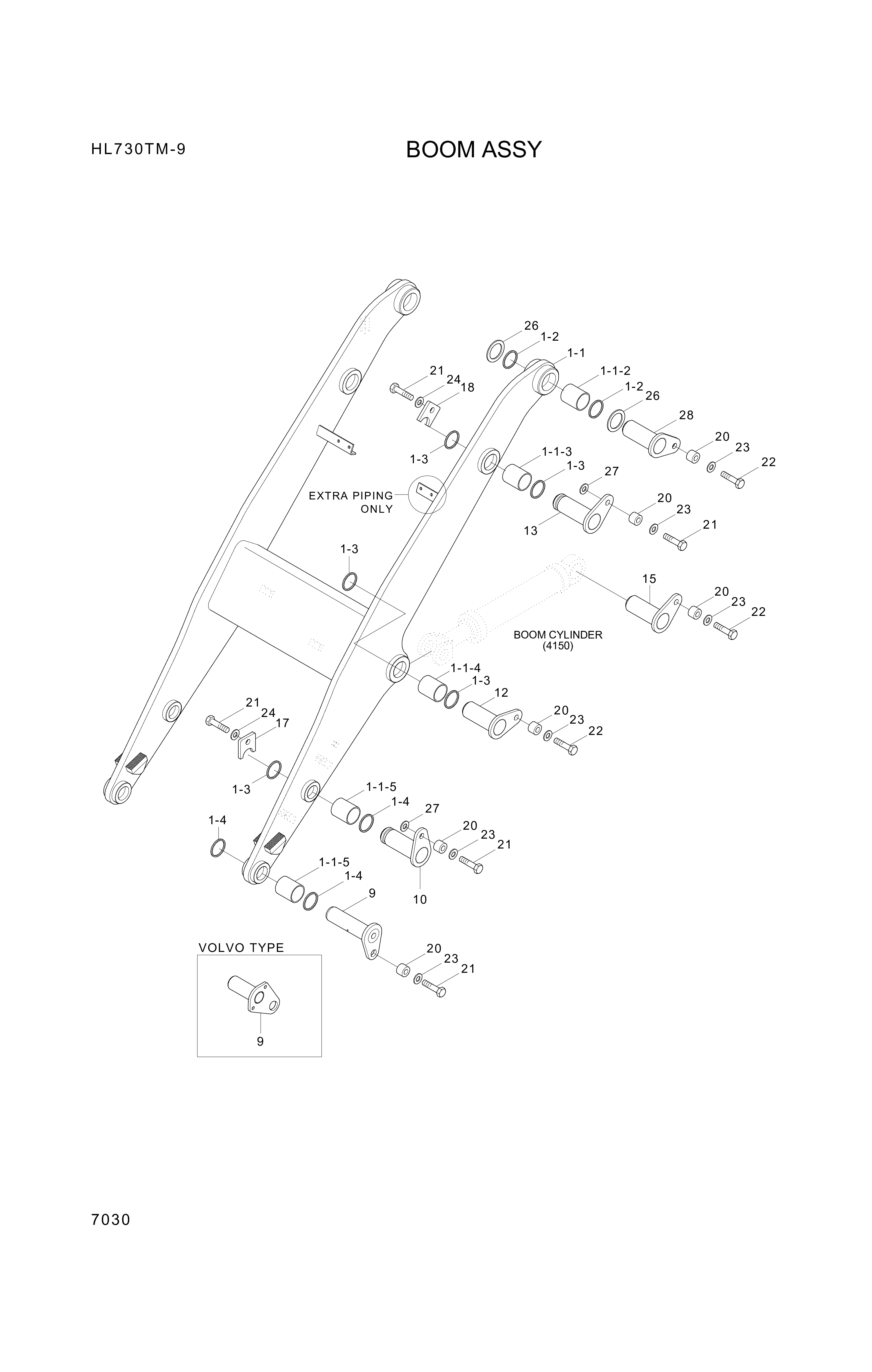 drawing for Hyundai Construction Equipment 61LM-18660 - PIN-JOINT