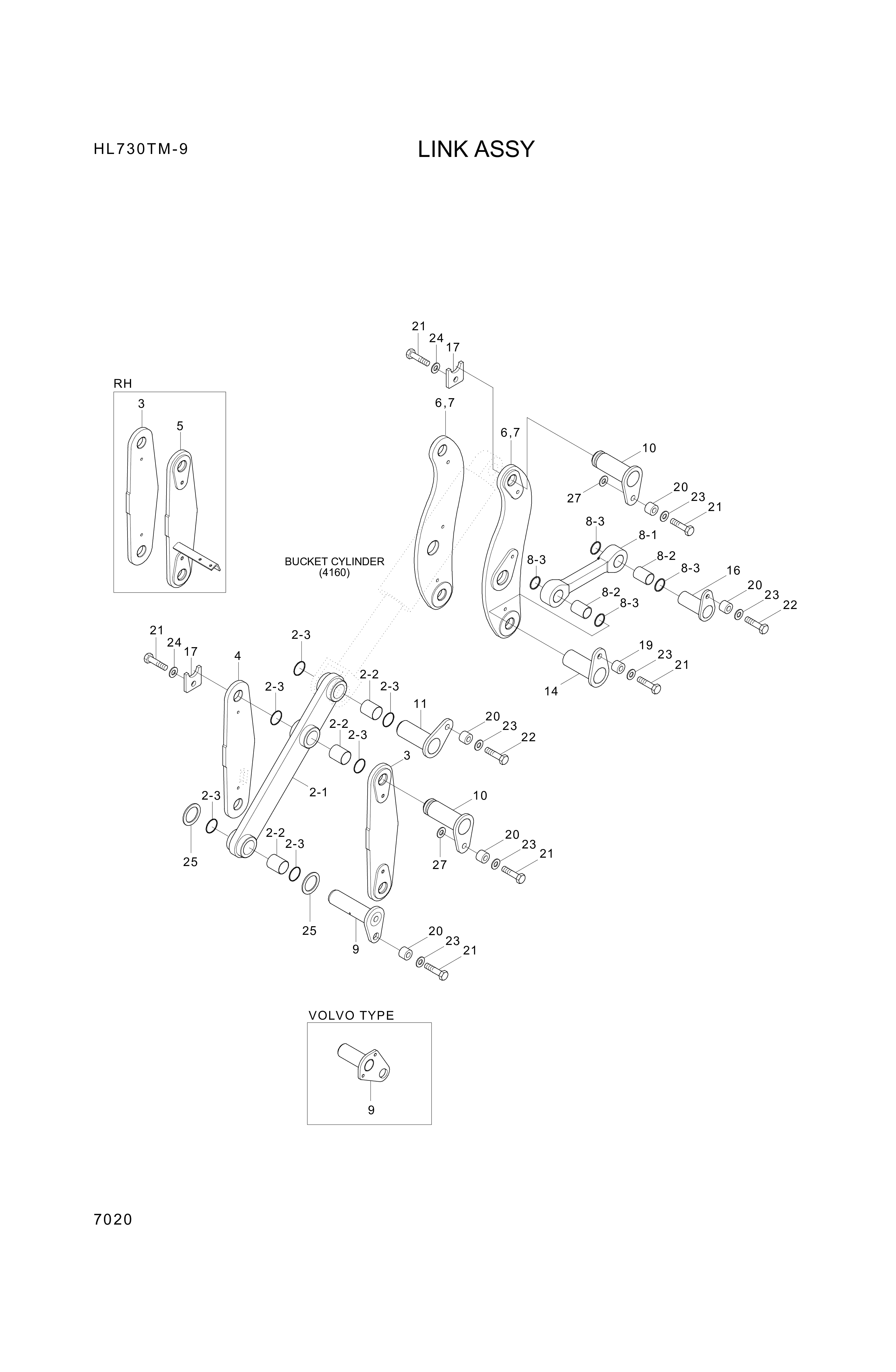 drawing for Hyundai Construction Equipment 61L8-30381 - BOSS