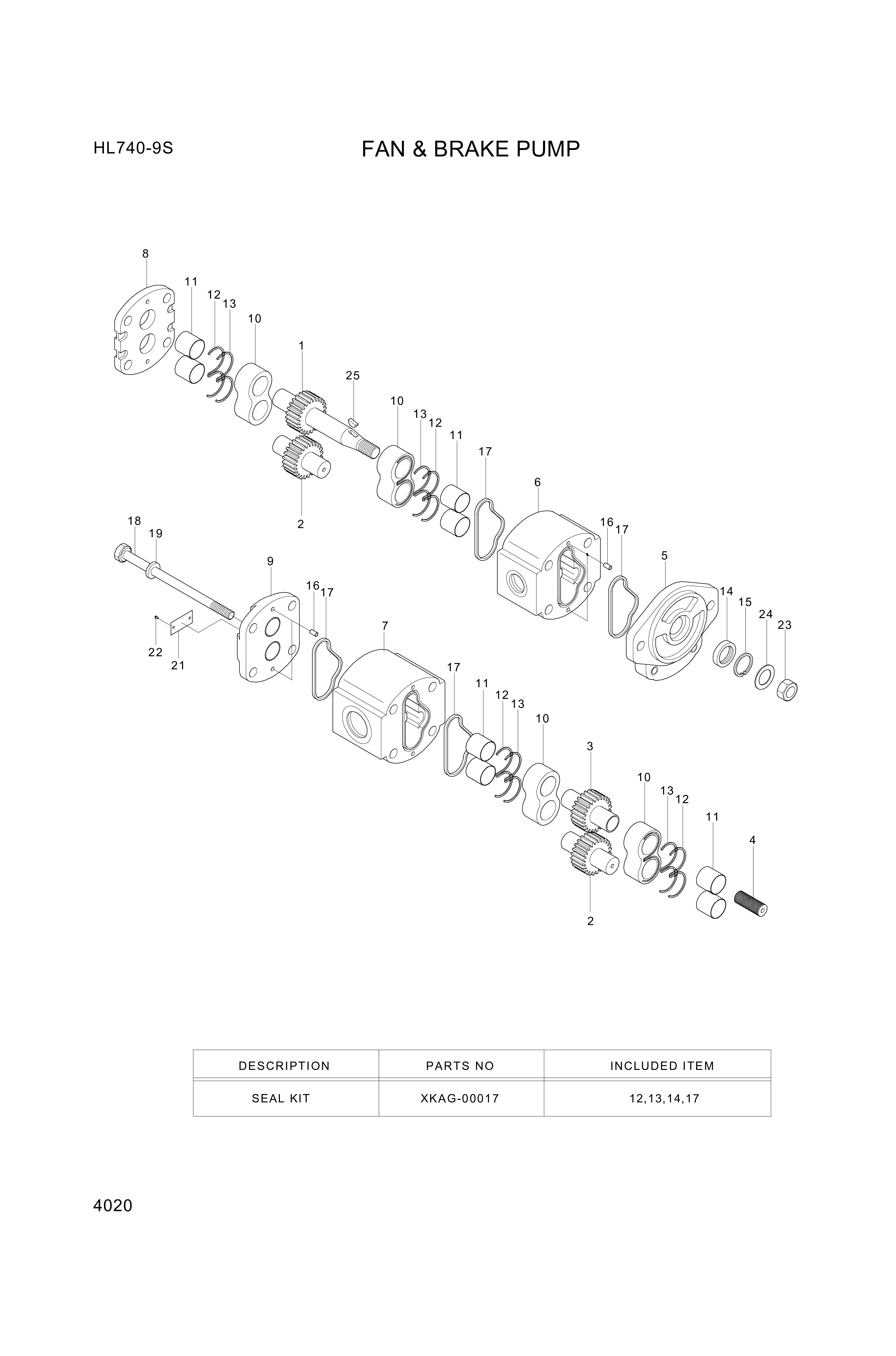 drawing for Hyundai Construction Equipment XKAG-00111 - GEAR-JOINT