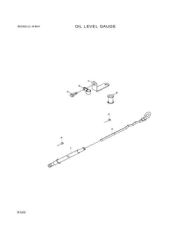 drawing for Hyundai Construction Equipment YUBP-05085 - PIPE-DIPSTICK