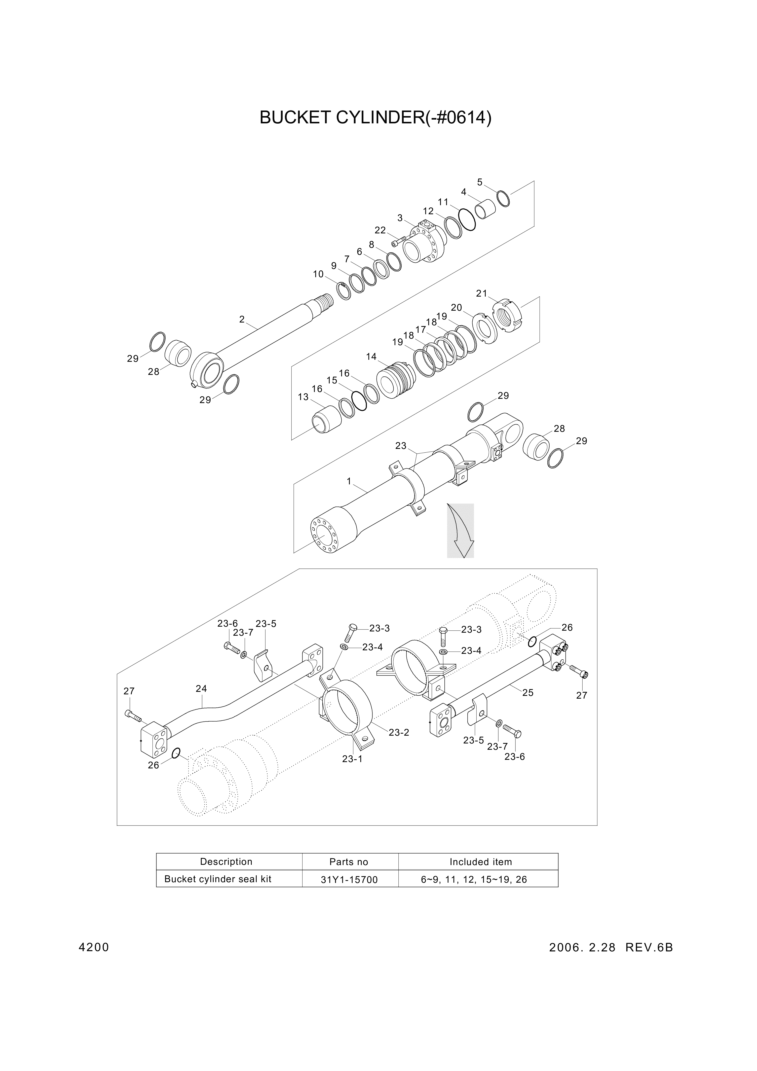 drawing for Hyundai Construction Equipment 330-16 - SEAL-PISTON