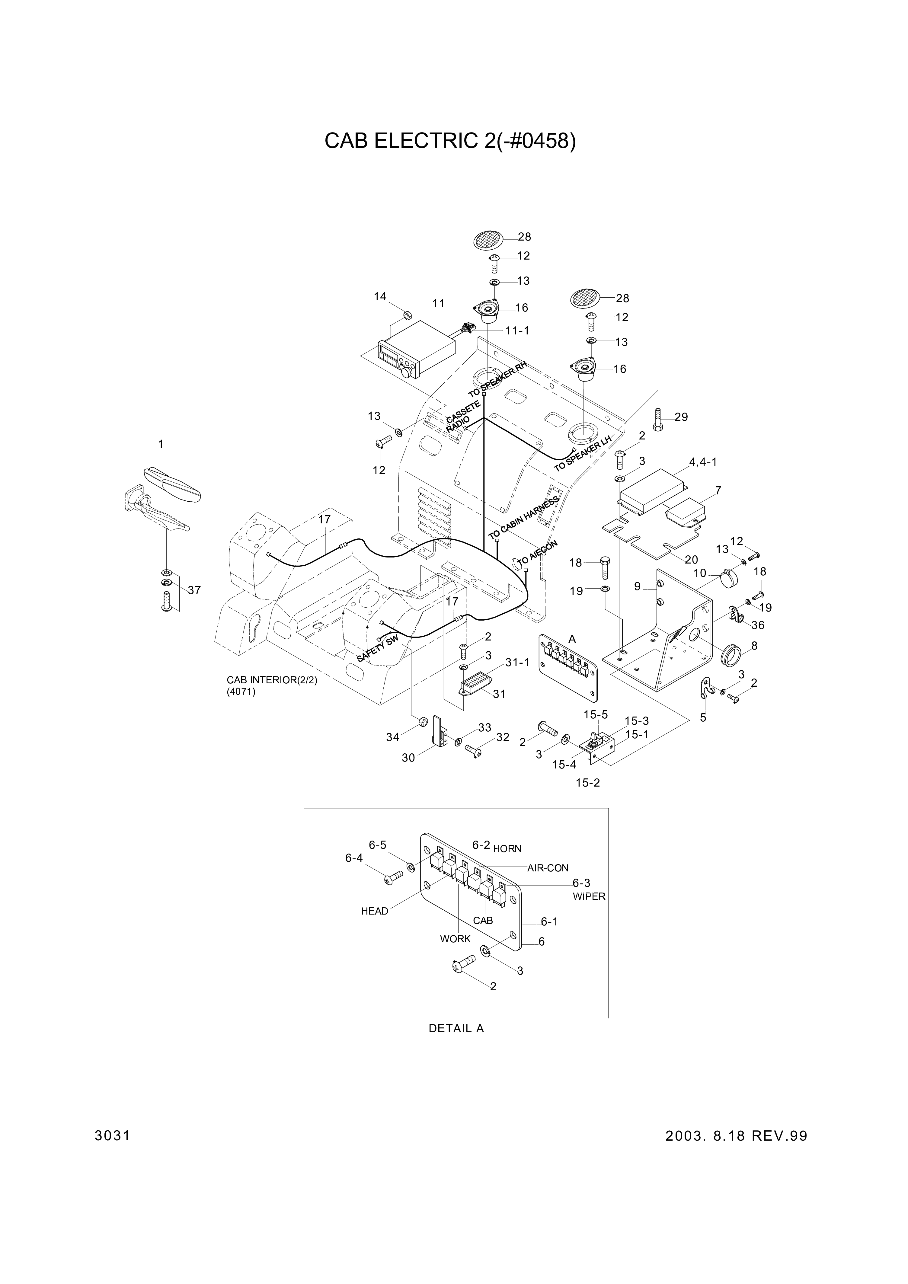 Technical drawing of Hyundai Construction Equipment S152-040162 BOLT-TAP with dimensions and layout (figure 5)