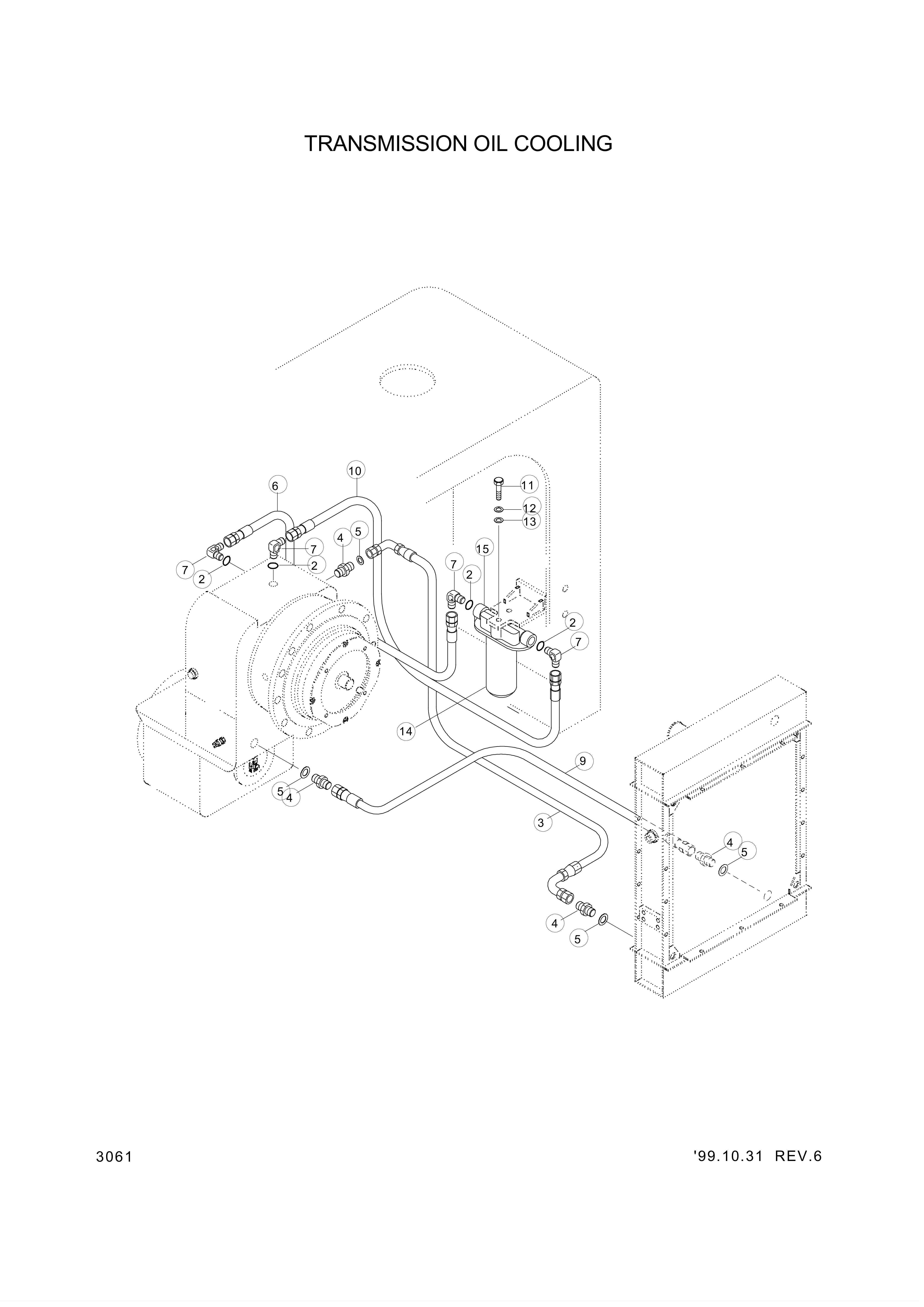 drawing for Hyundai Construction Equipment 0750-131-033 - FILTER-TRANSMISSION