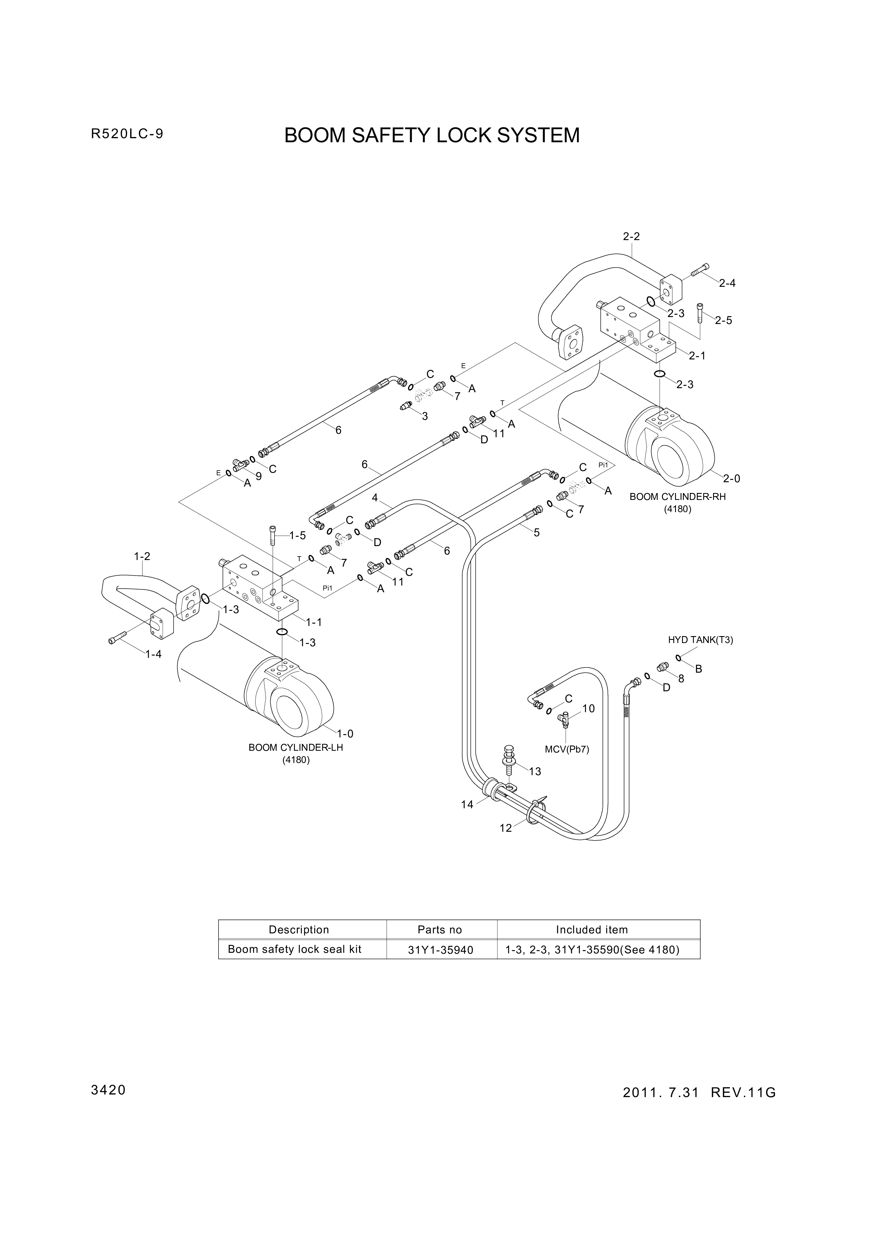 Technical drawing of Hyundai Construction Equipment P930-047014-AS HOSE ASSY-ORFS 0X90 with dimensions and layout (figure 4)