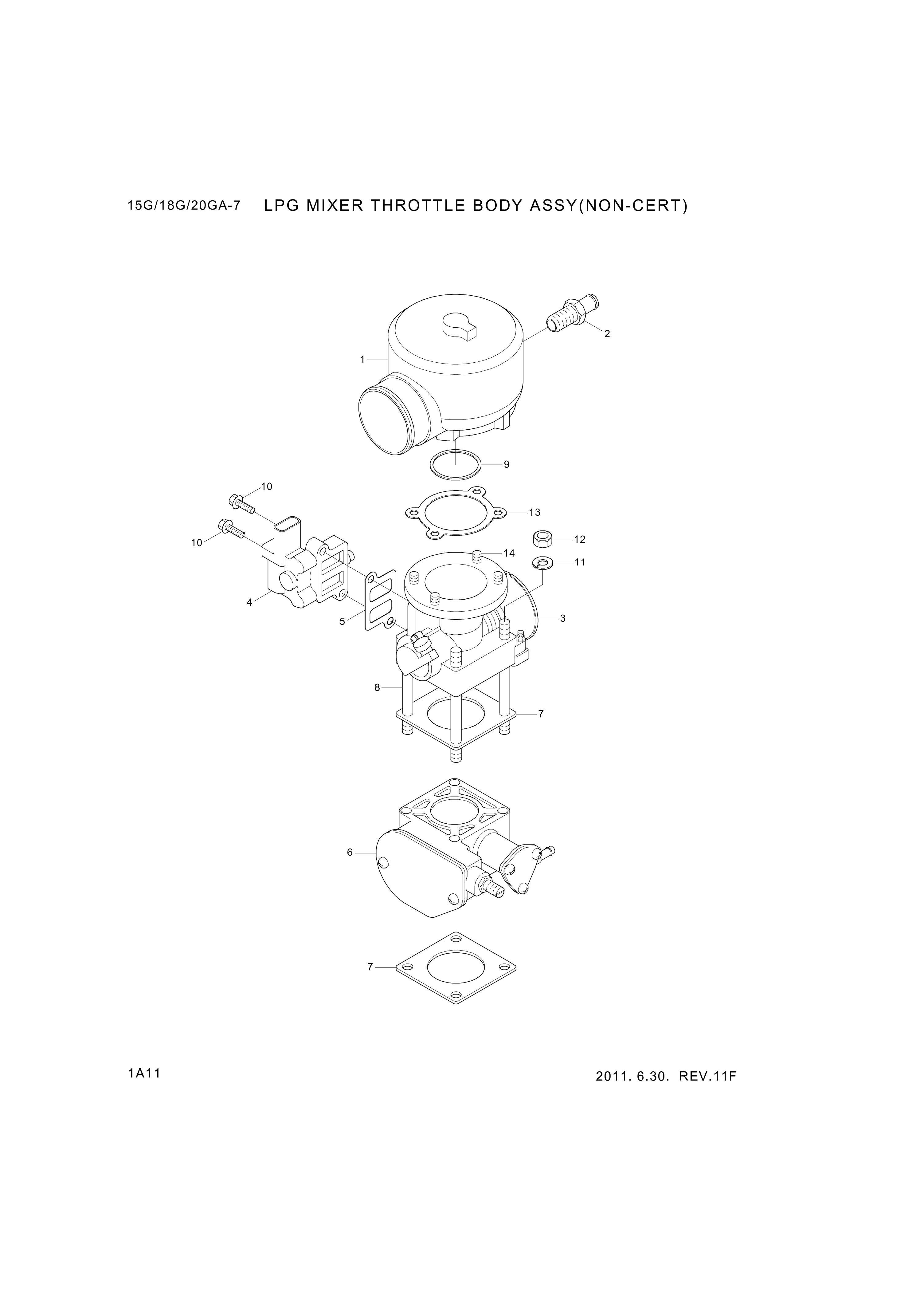 drawing for Hyundai Construction Equipment 35156-23700 - Gascket