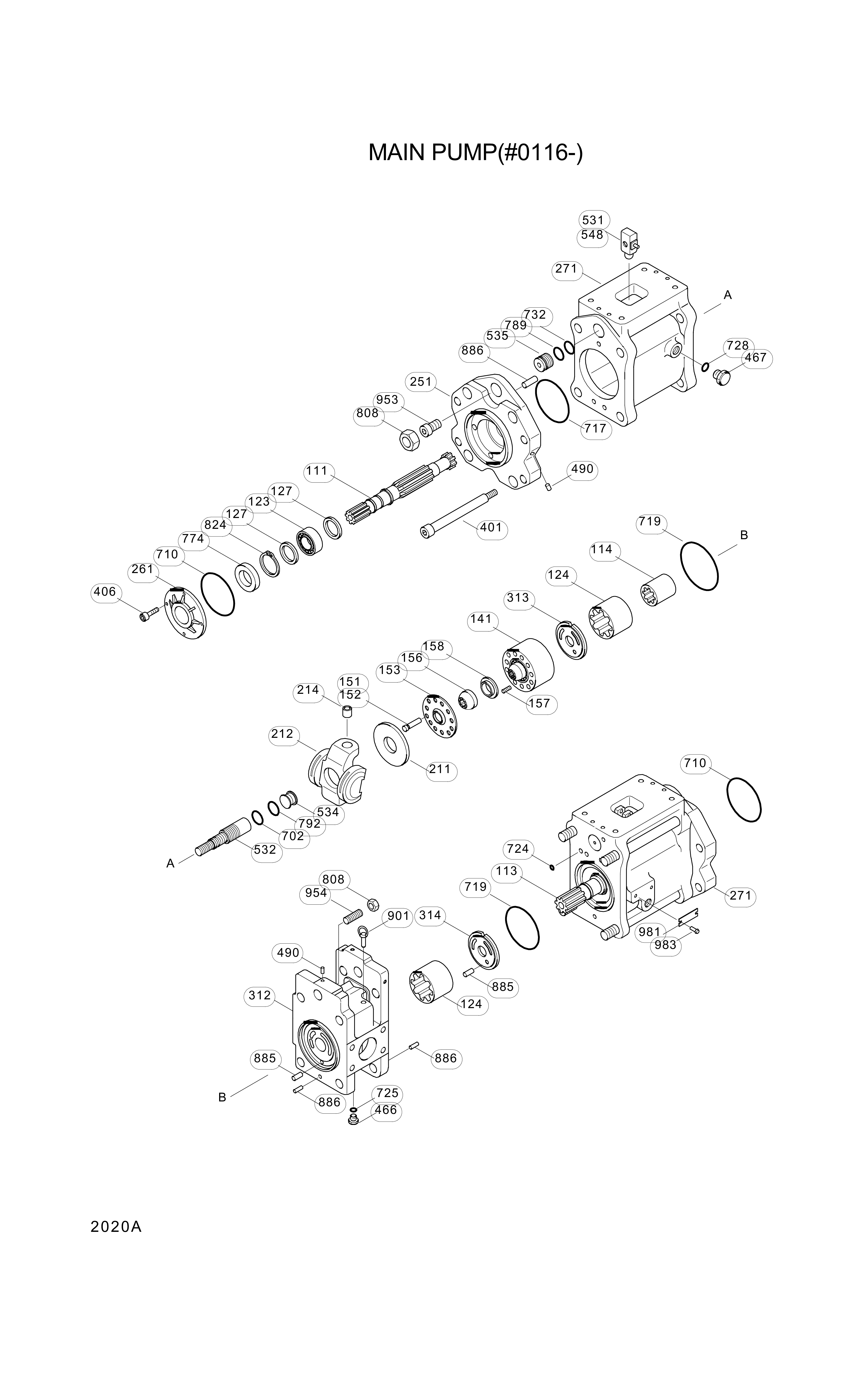 drawing for Hyundai Construction Equipment PNUP307K - BEARING-ROLLER