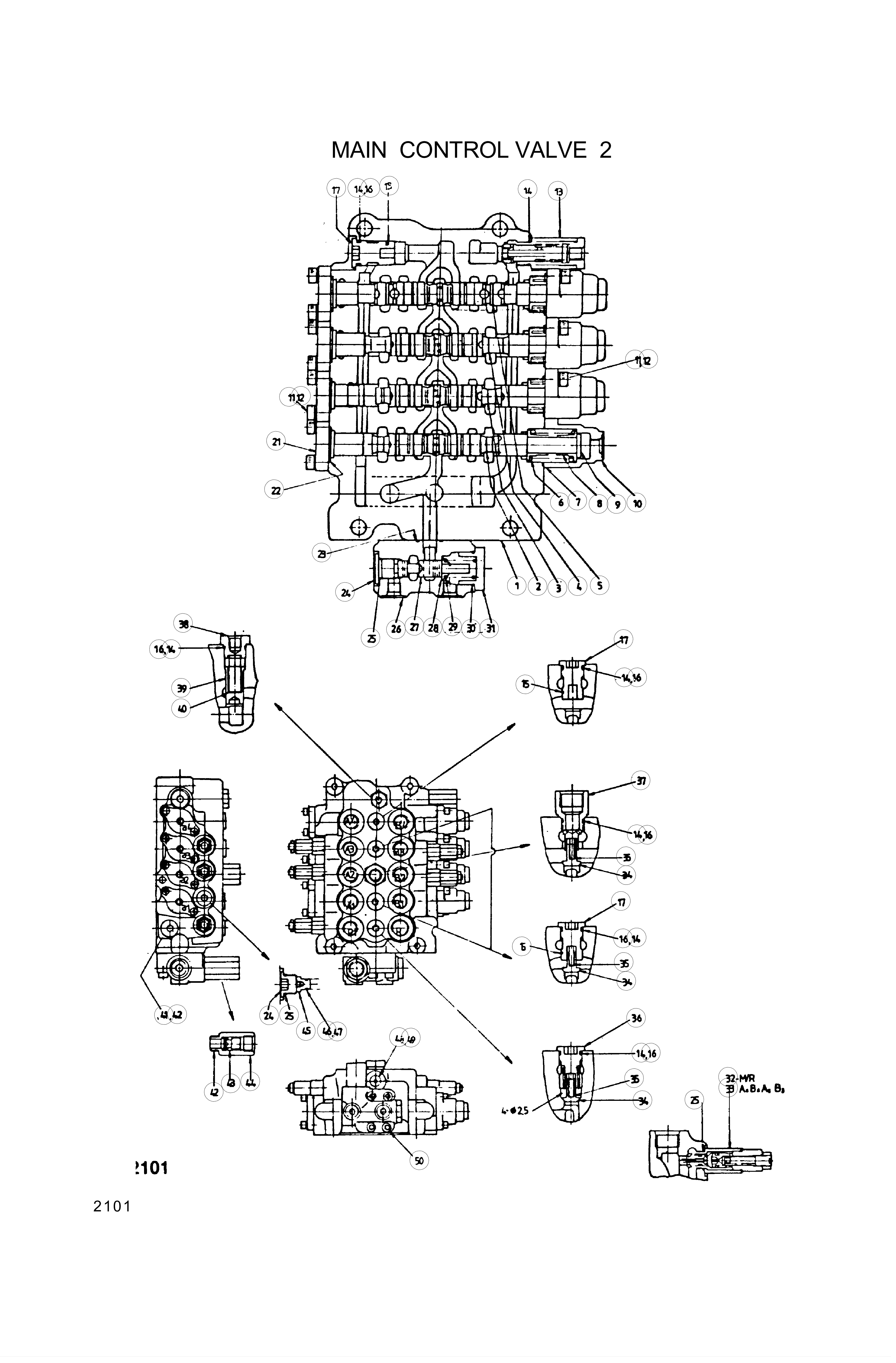 Technical drawing of Hyundai Construction Equipment 3510-420 SPOOL with dimensions and layout