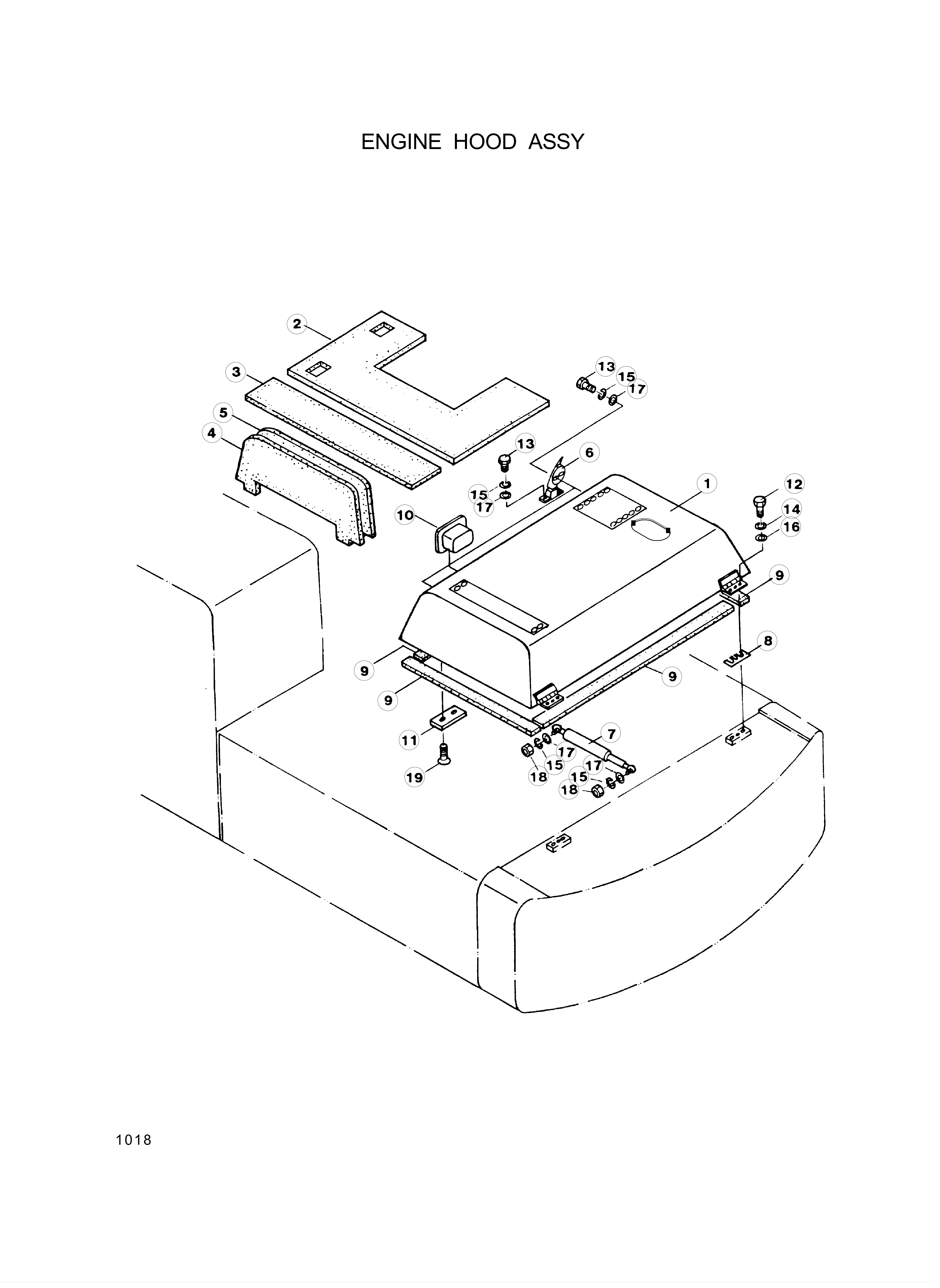Technical drawing of Hyundai Construction Equipment S141-050152 BOLT-FLAT with dimensions and layout (figure 2)