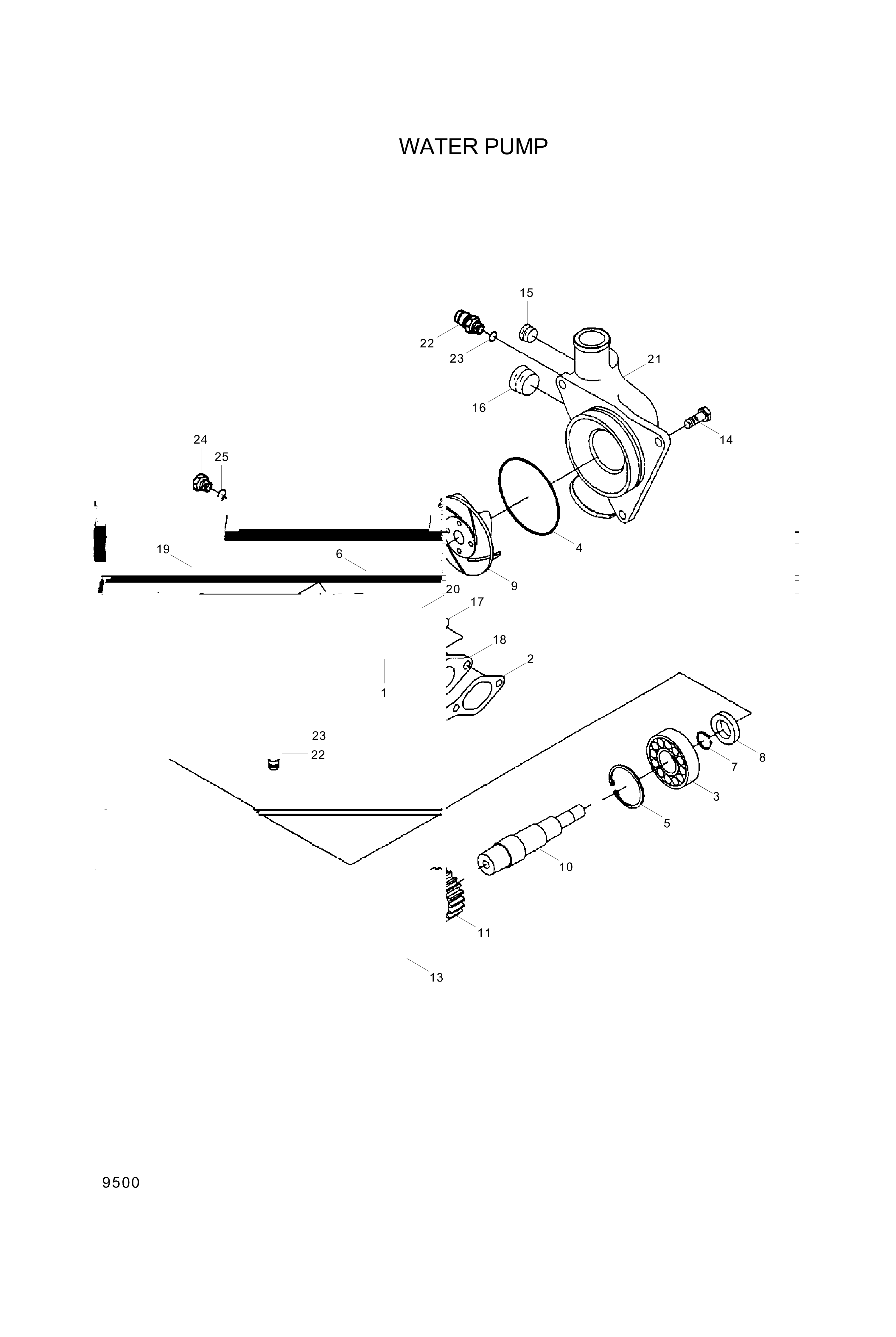 drawing for Hyundai Construction Equipment YUBP-05354 - SHAFT