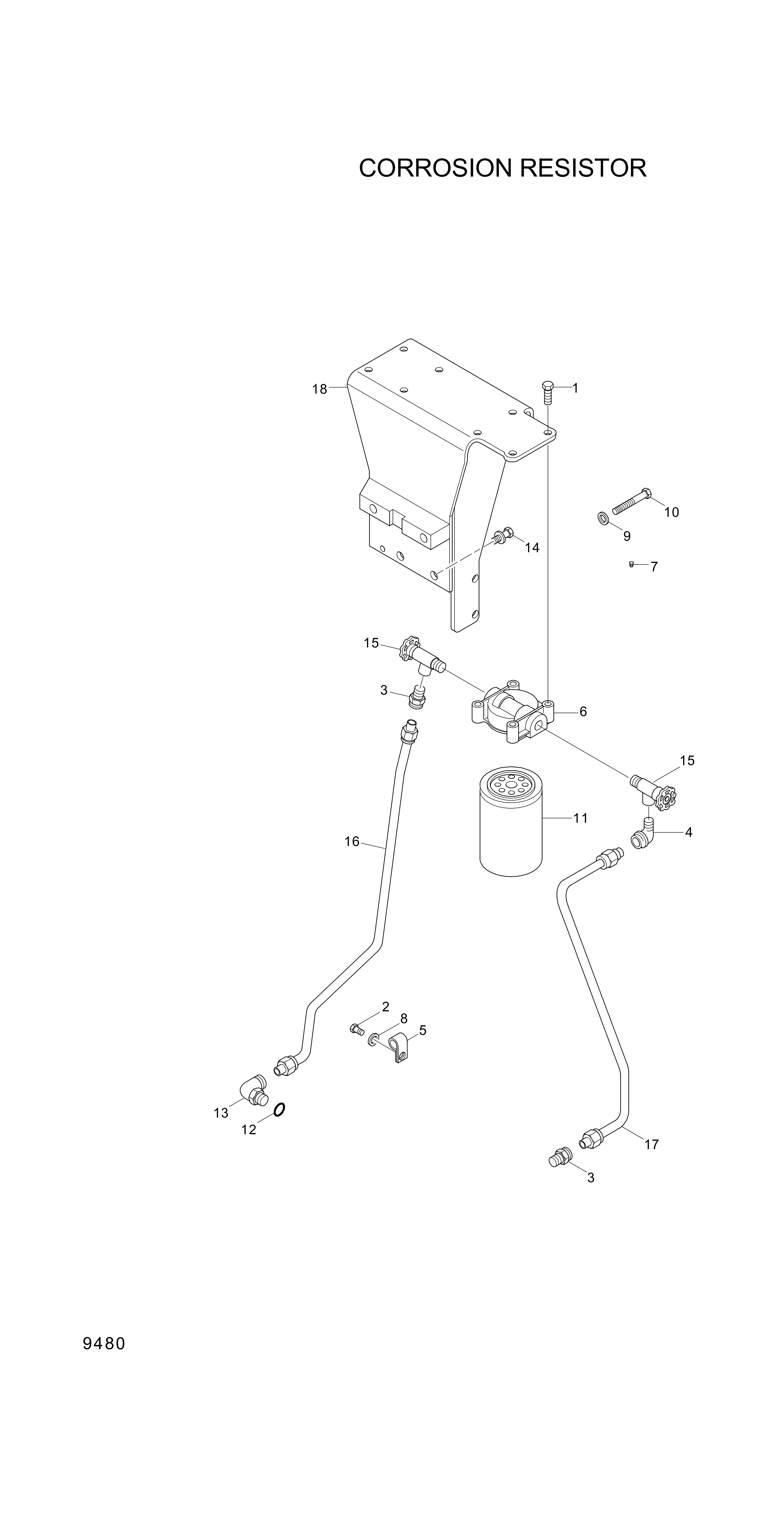 drawing for Hyundai Construction Equipment YUBP-06886 - PIPE-INLET