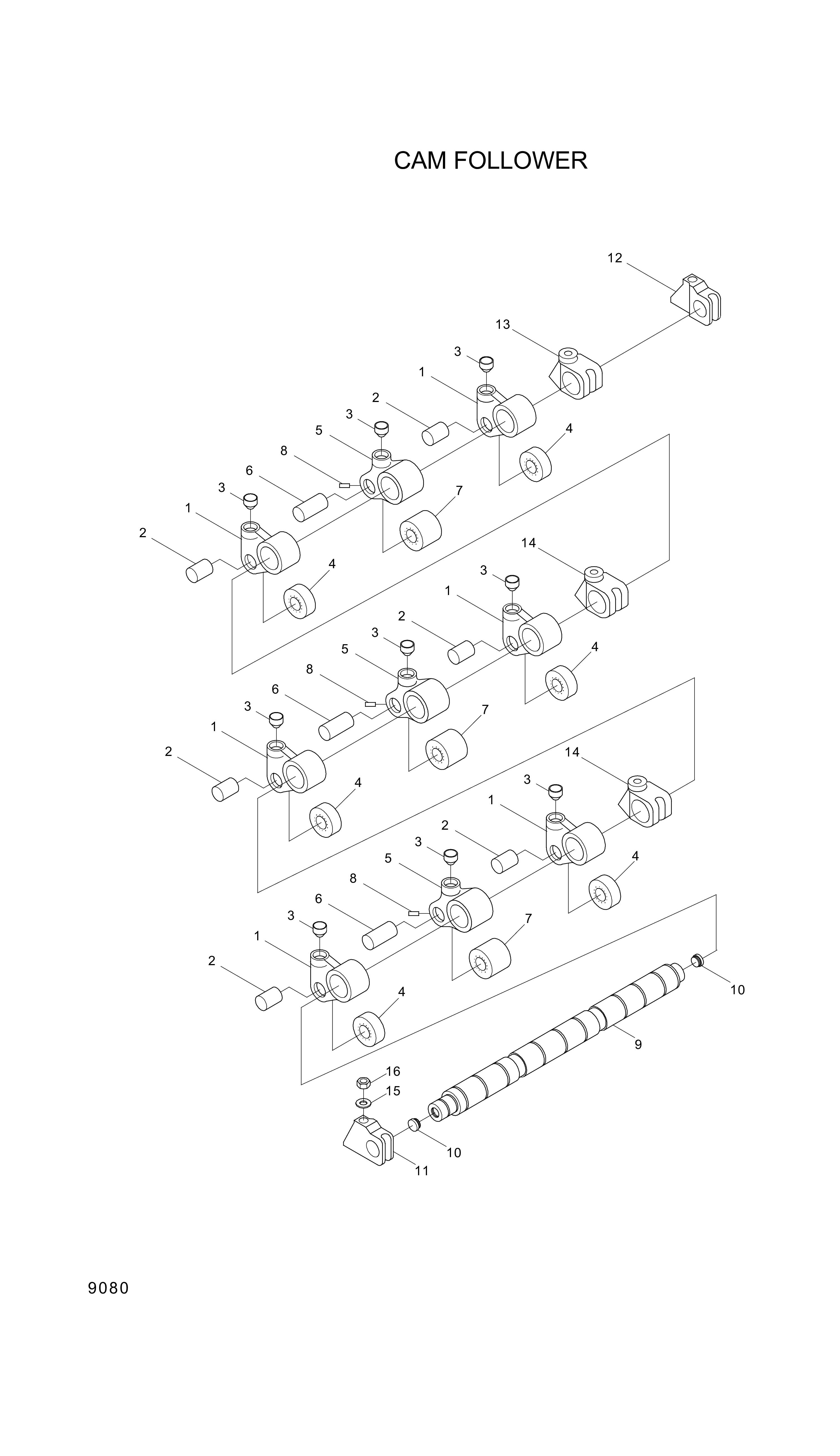 drawing for Hyundai Construction Equipment YUBP-04925 - ROLLER-FOLLOW