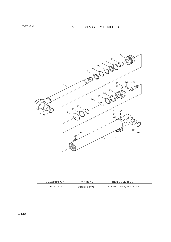 drawing for Hyundai Construction Equipment 5516-04525 - BUSHING-DU