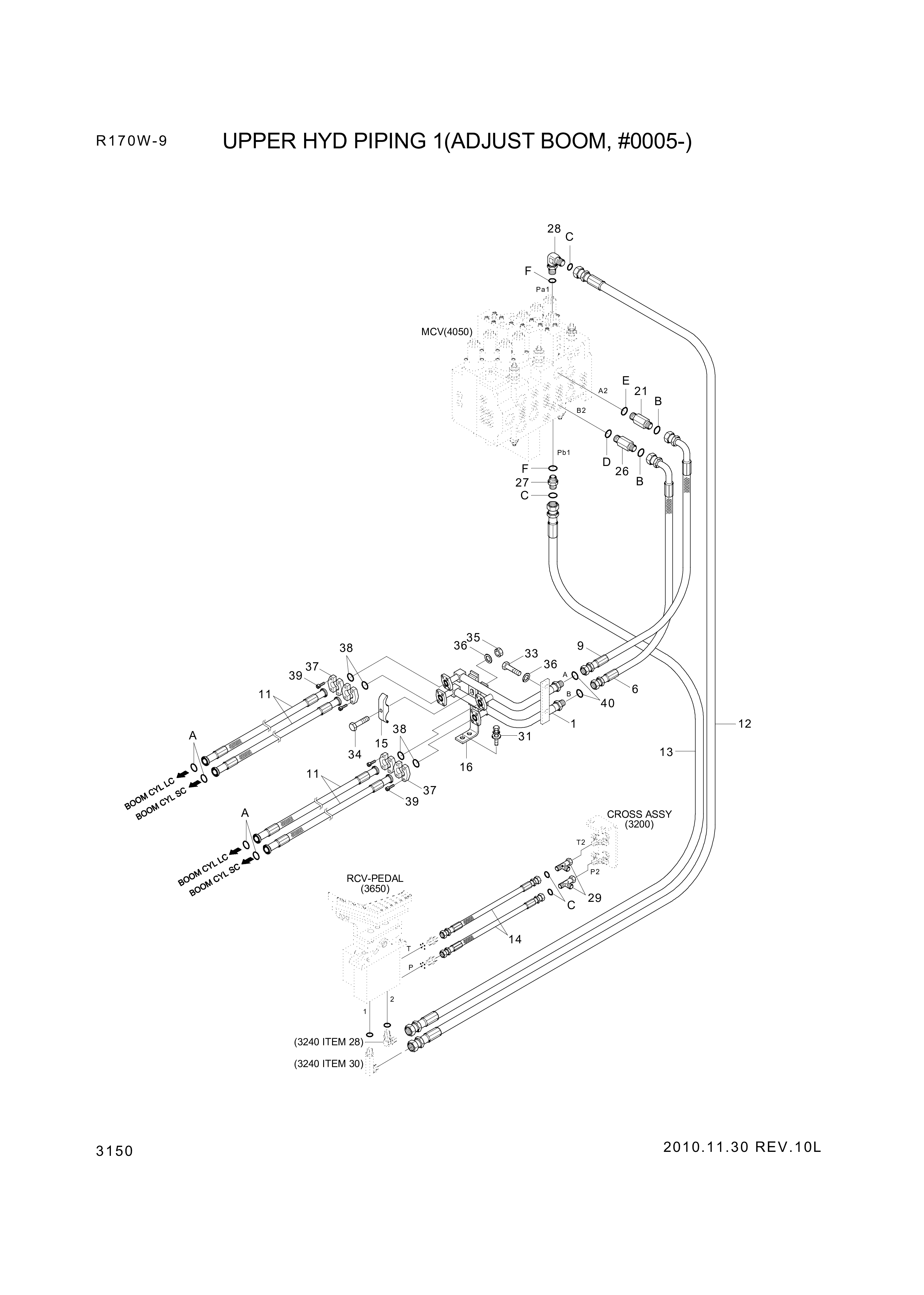 drawing for Hyundai Construction Equipment P930-128018 - HOSE ASSY-ORFS&THD