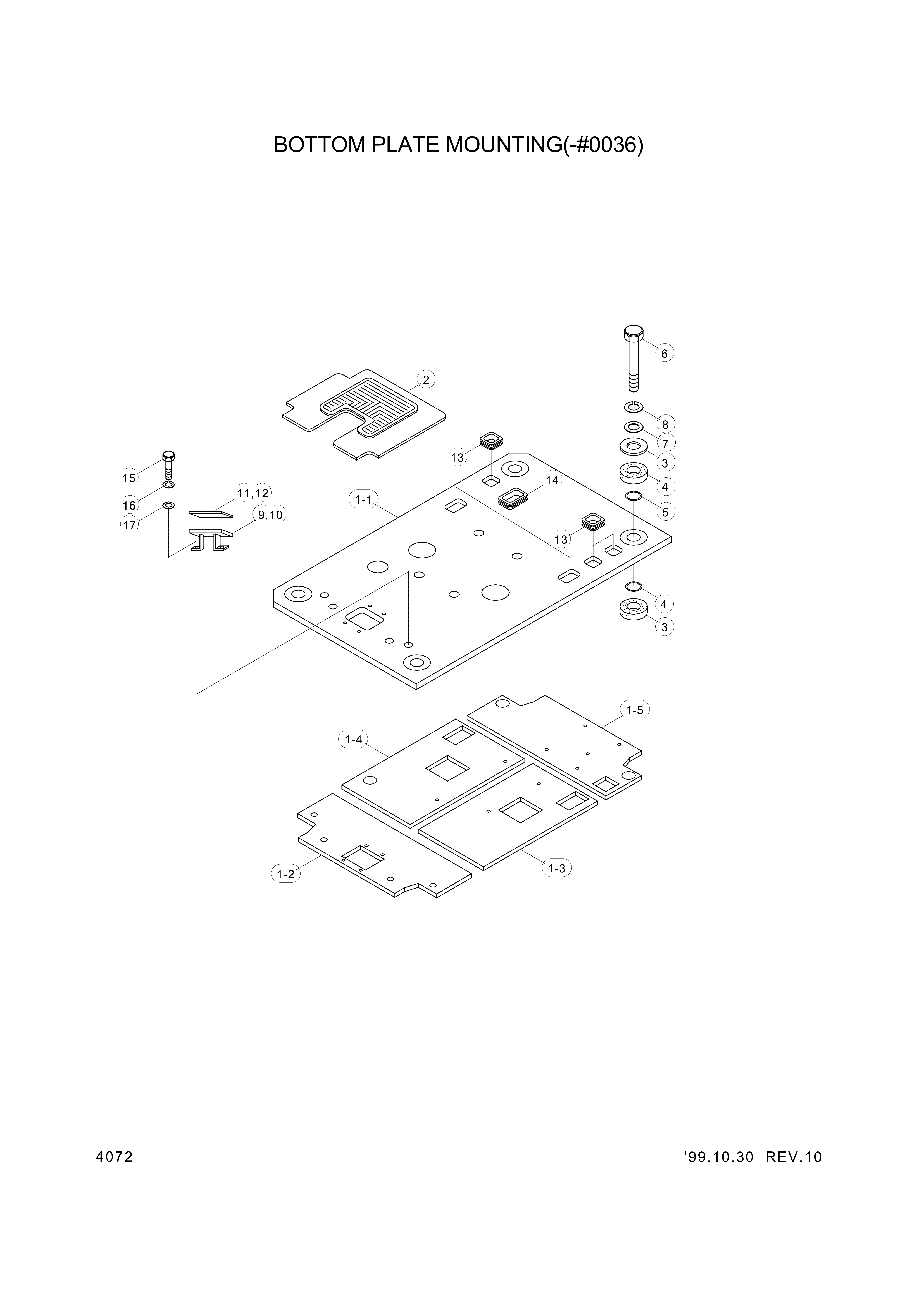 Technical drawing of Hyundai Construction Equipment S401-100006 WASHER-PLAIN with dimensions and layout