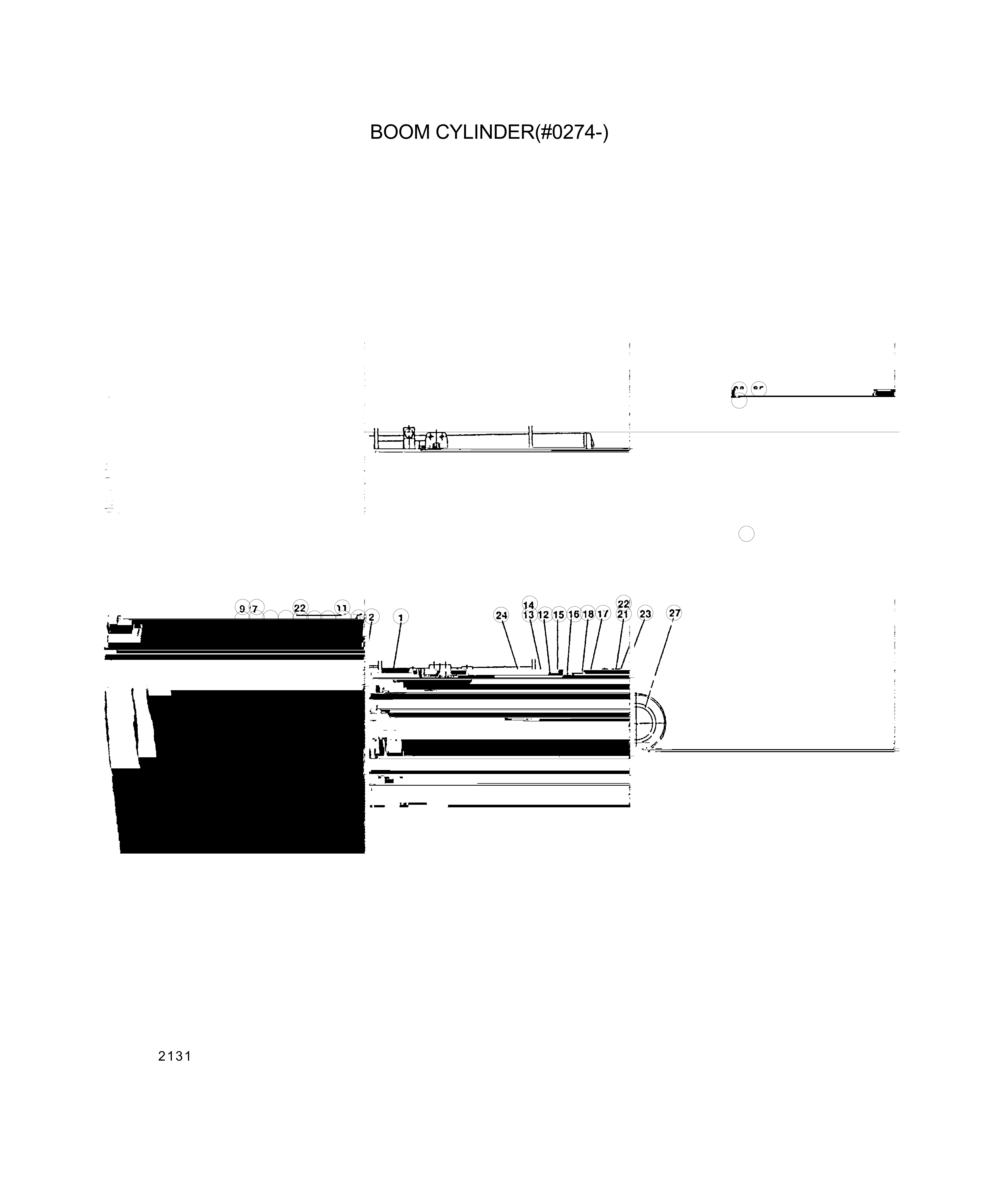 Technical drawing of Hyundai Construction Equipment 000652 PISTON-CYL with dimensions and layout