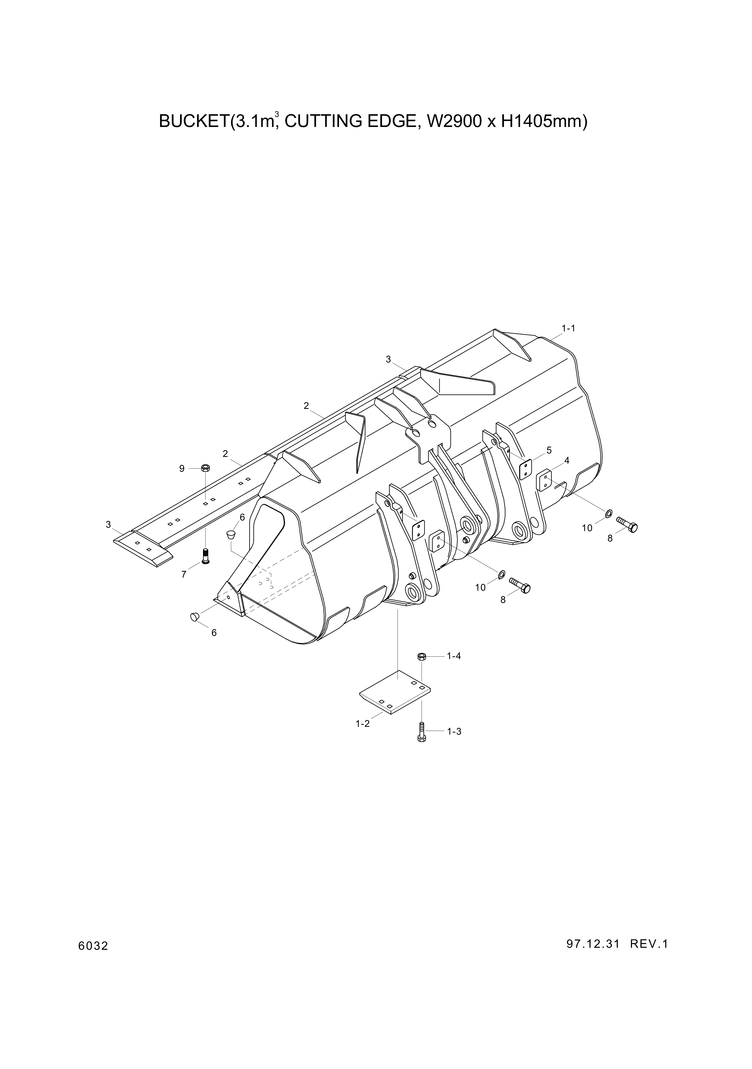 drawing for Hyundai Construction Equipment 64L4-01030 - BUCKET ASSY