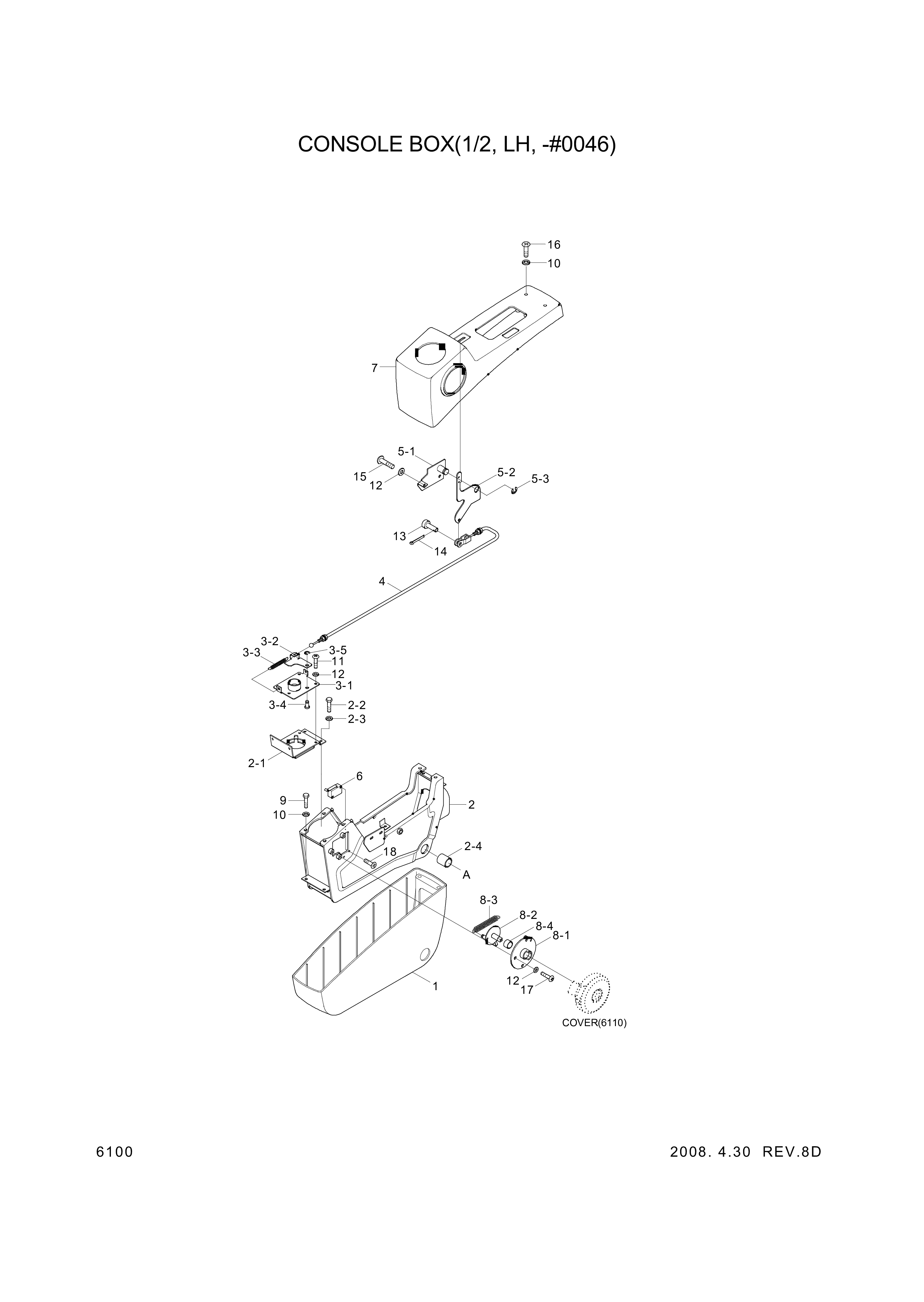Technical drawing of Hyundai Construction Equipment S161-030166 BOLT-CROSS RD with dimensions and layout (figure 2)