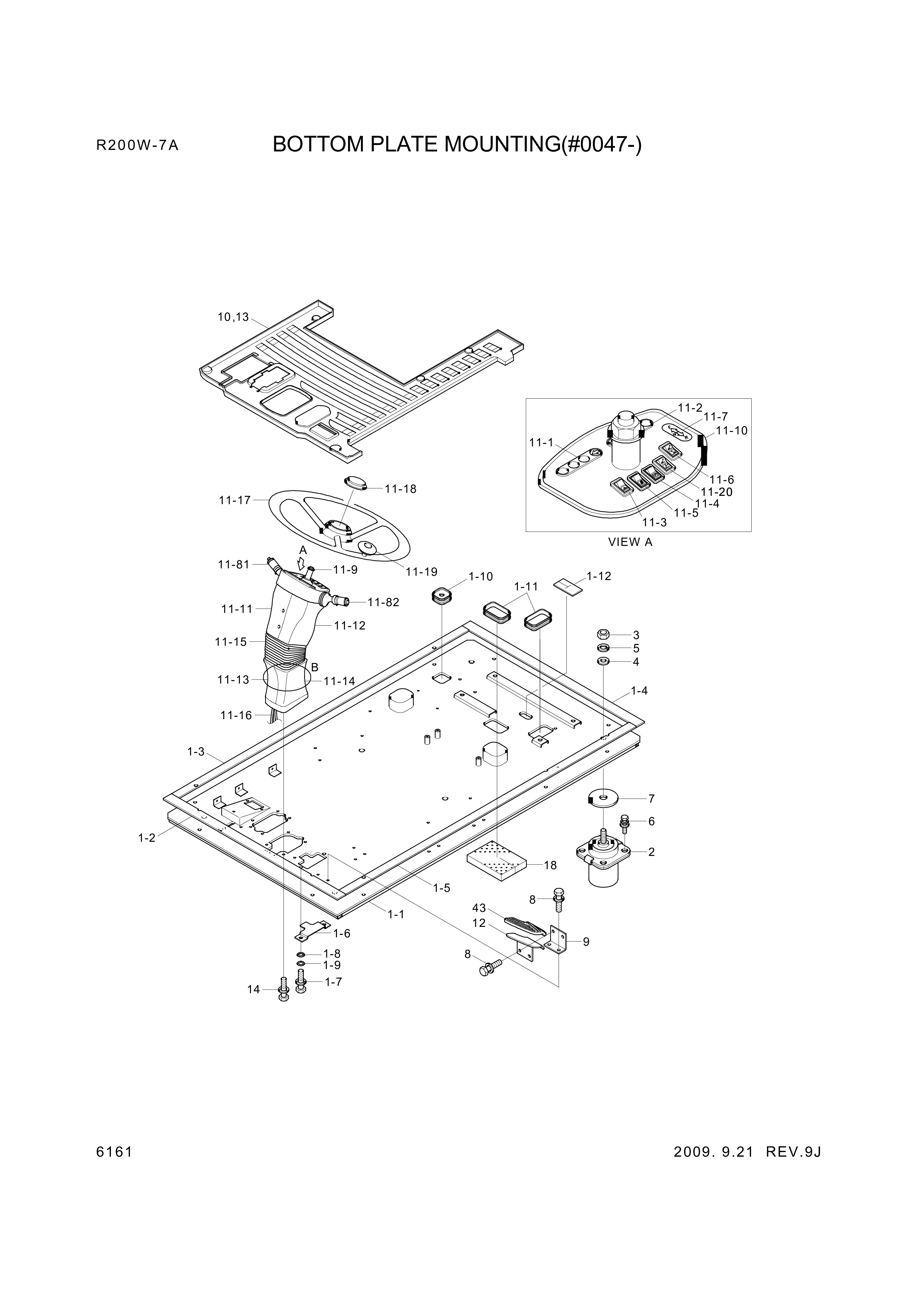 drawing for Hyundai Construction Equipment 0052.1221 - DASH BOARD