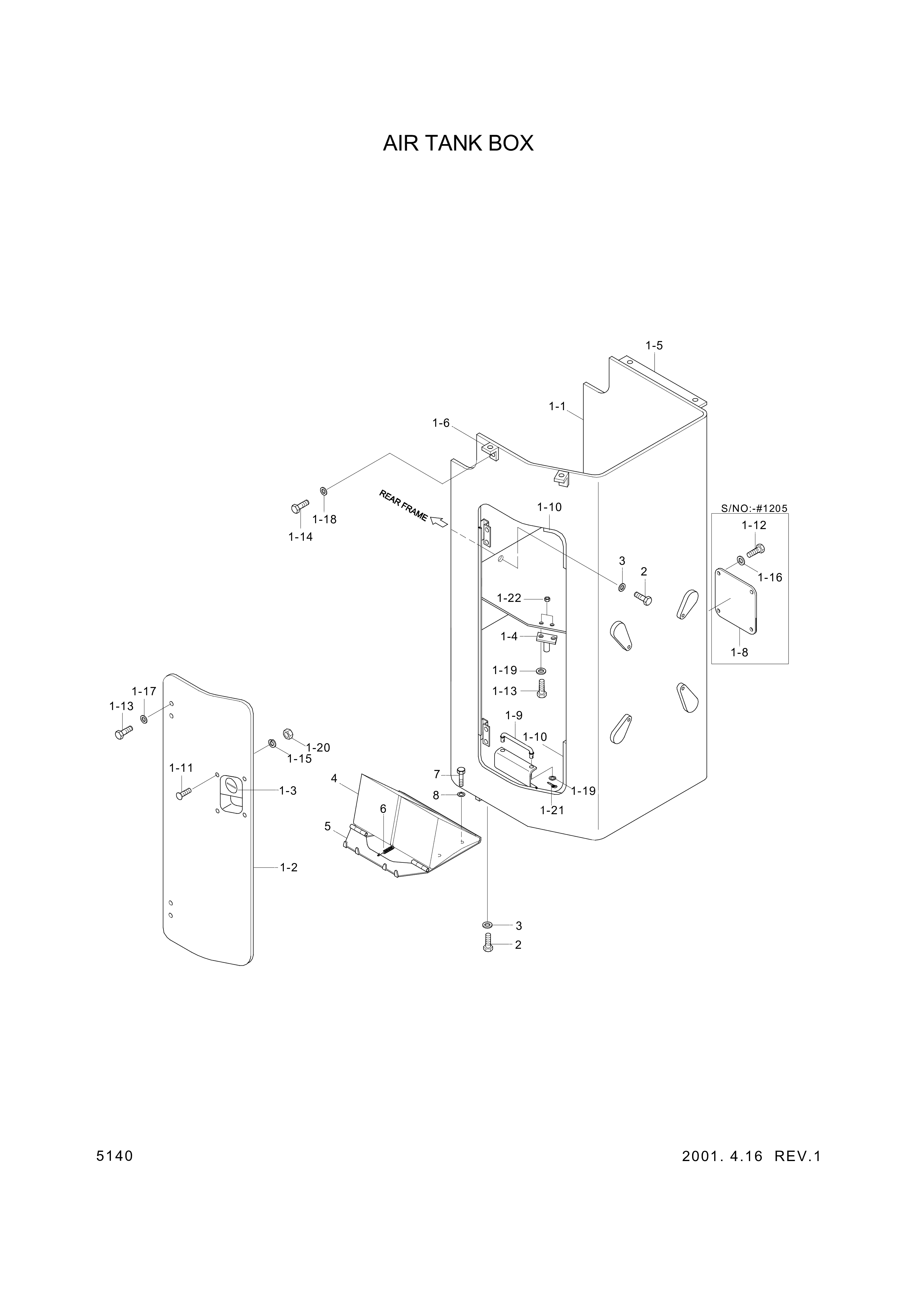 drawing for Hyundai Construction Equipment 74L1-20713 - TANK ASSY-AIR