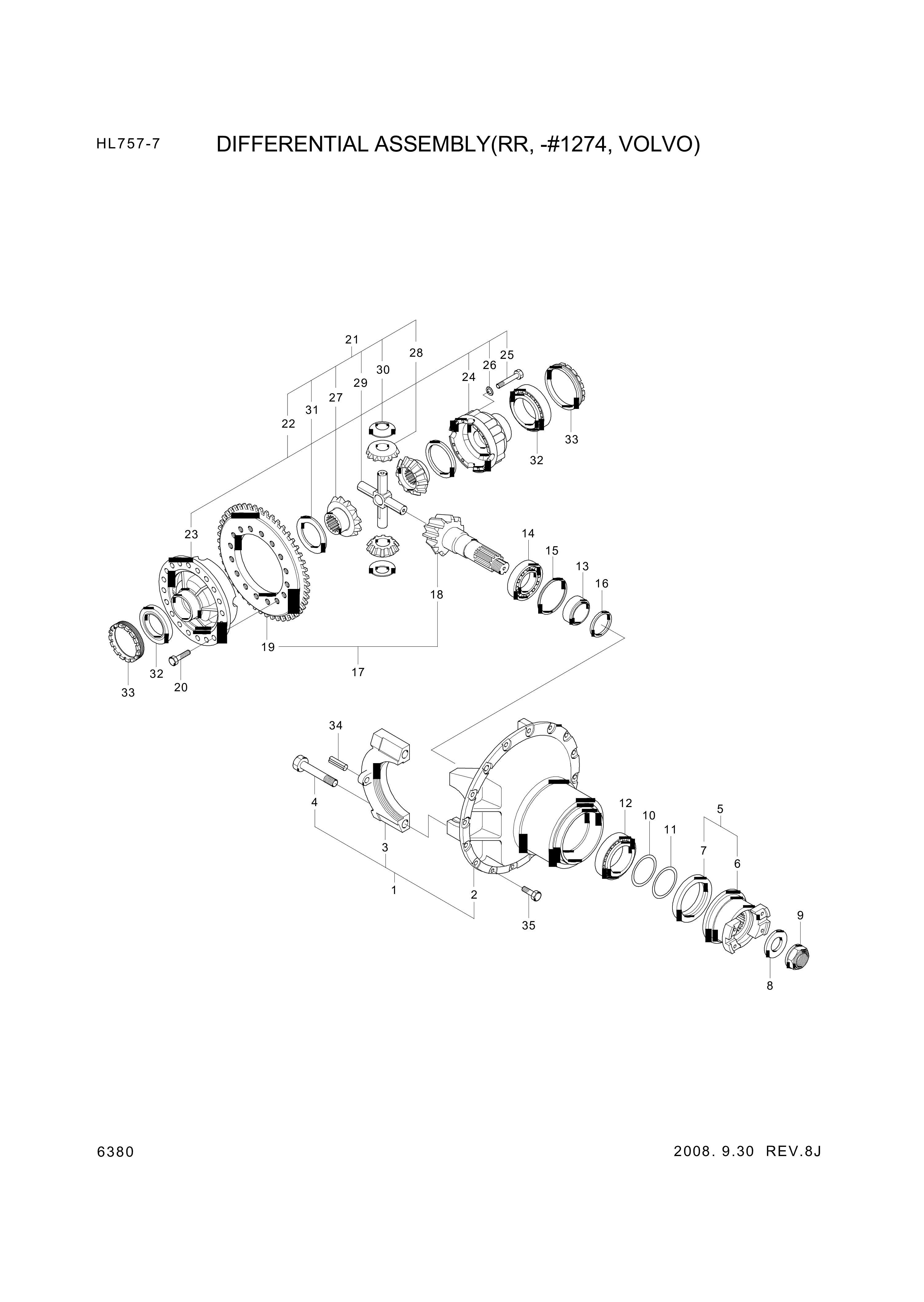 drawing for Hyundai Construction Equipment 983258 - BOLT HEX HD