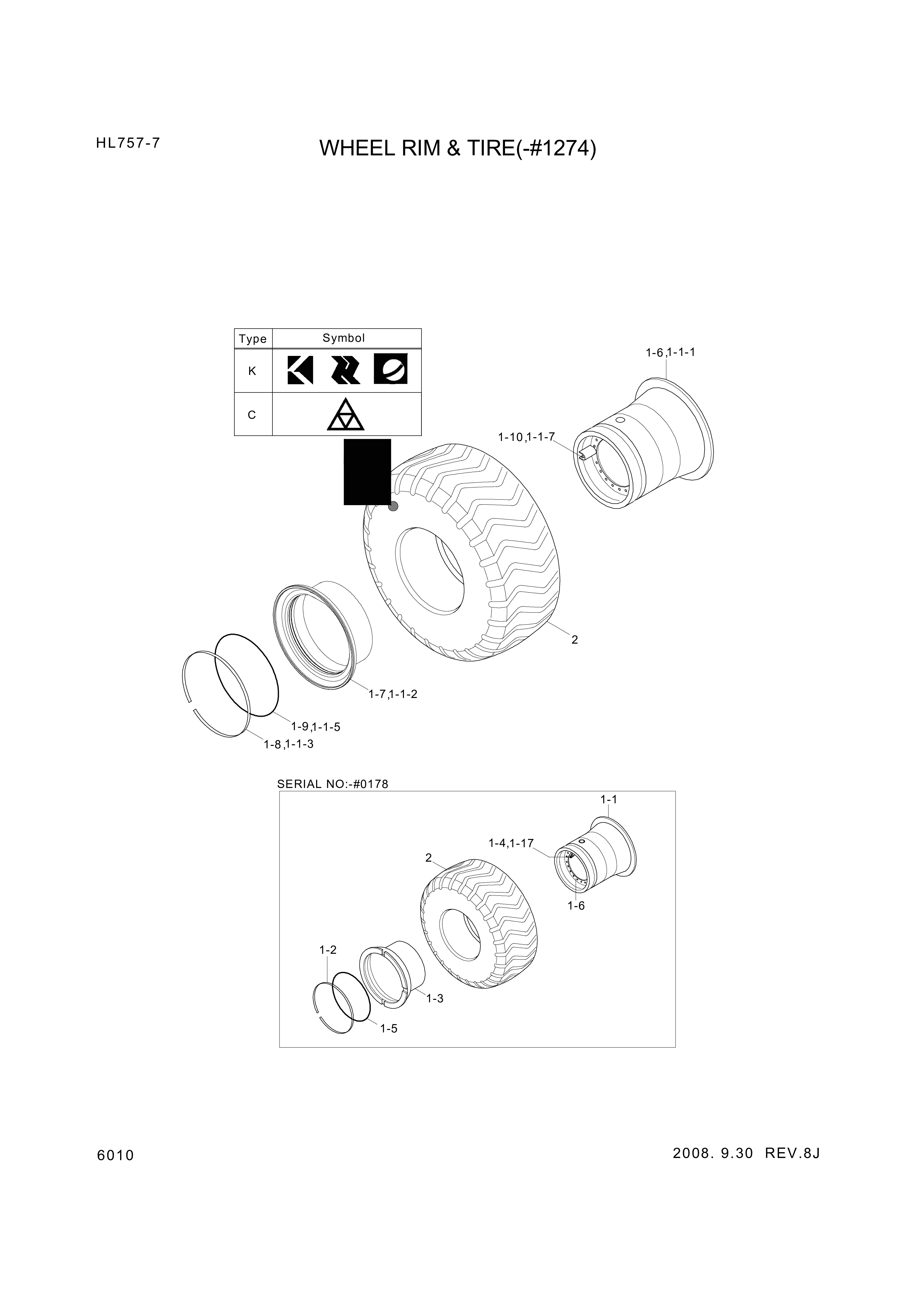 drawing for Hyundai Construction Equipment 0R25T - O-RING