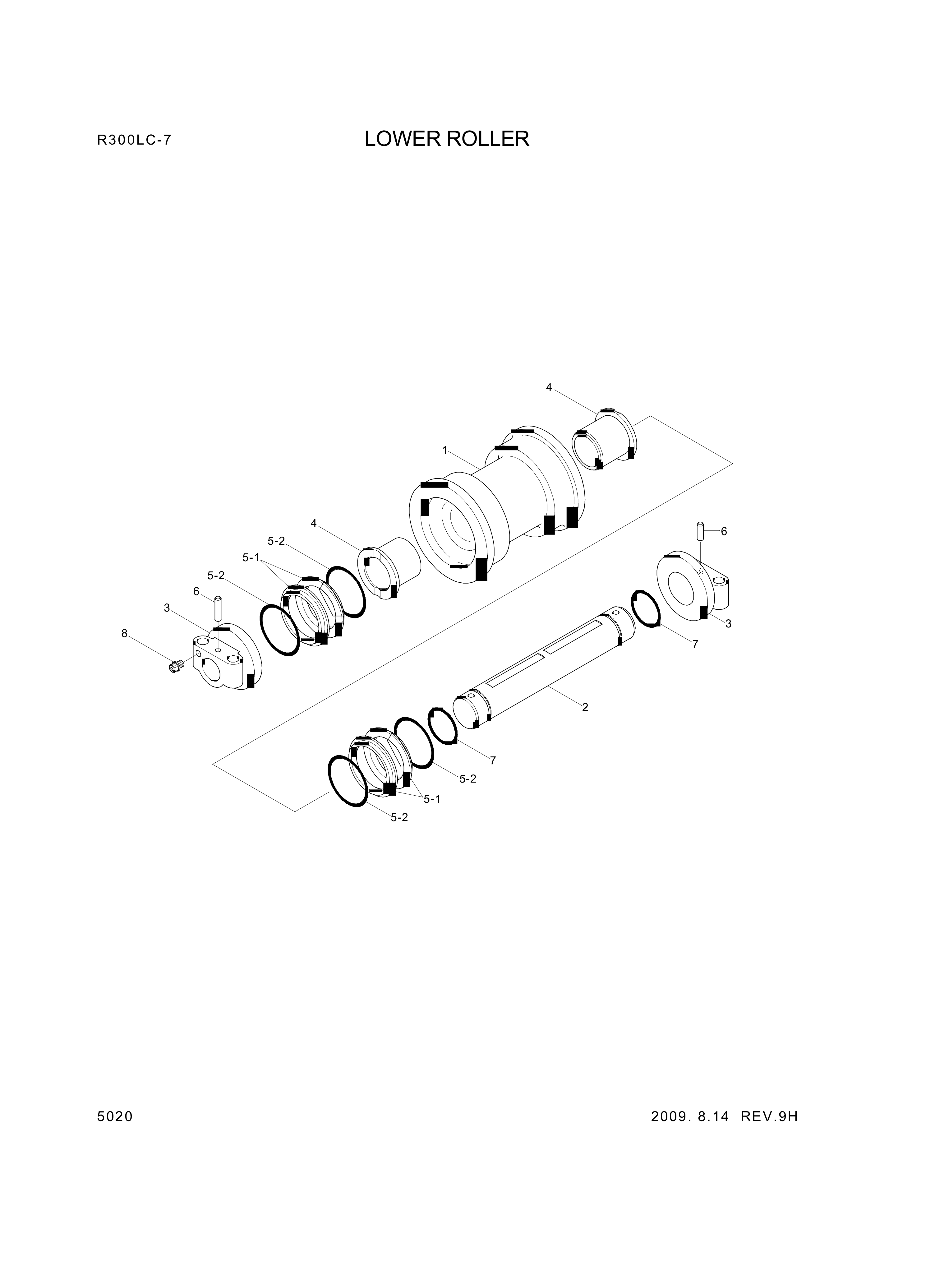 drawing for Hyundai Construction Equipment E181-22030 - SEAL SET