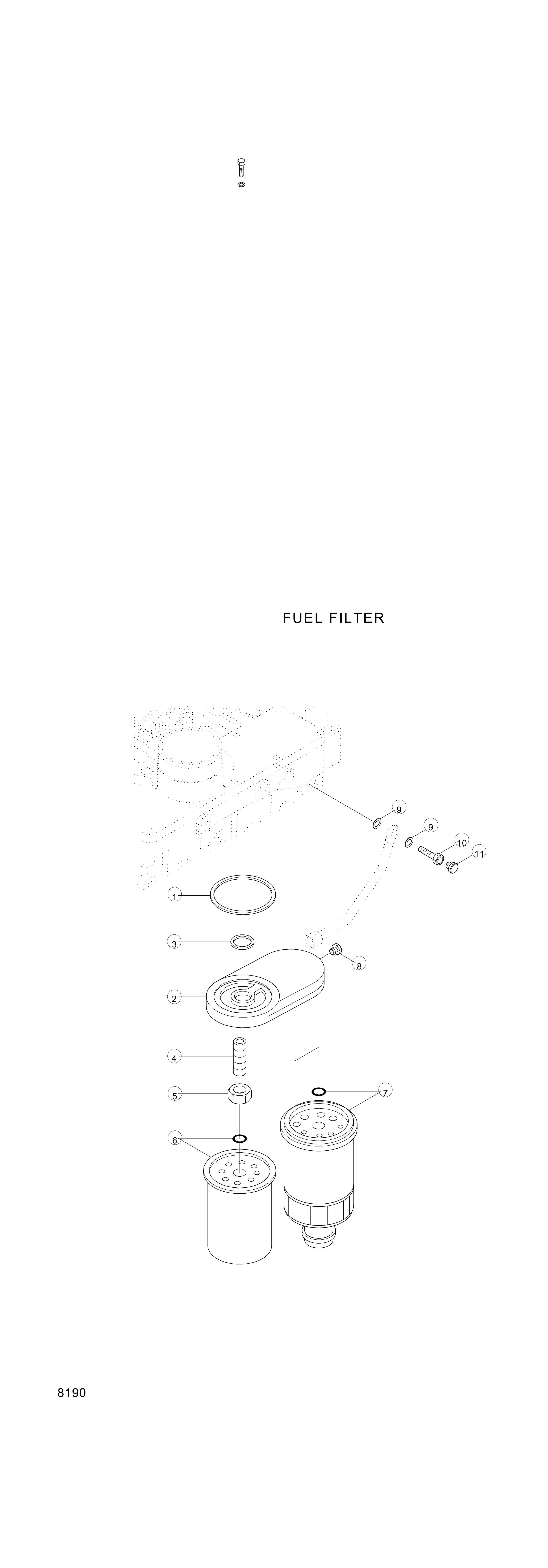 drawing for Hyundai Construction Equipment YUBP-06882 - HEAD-FILTER