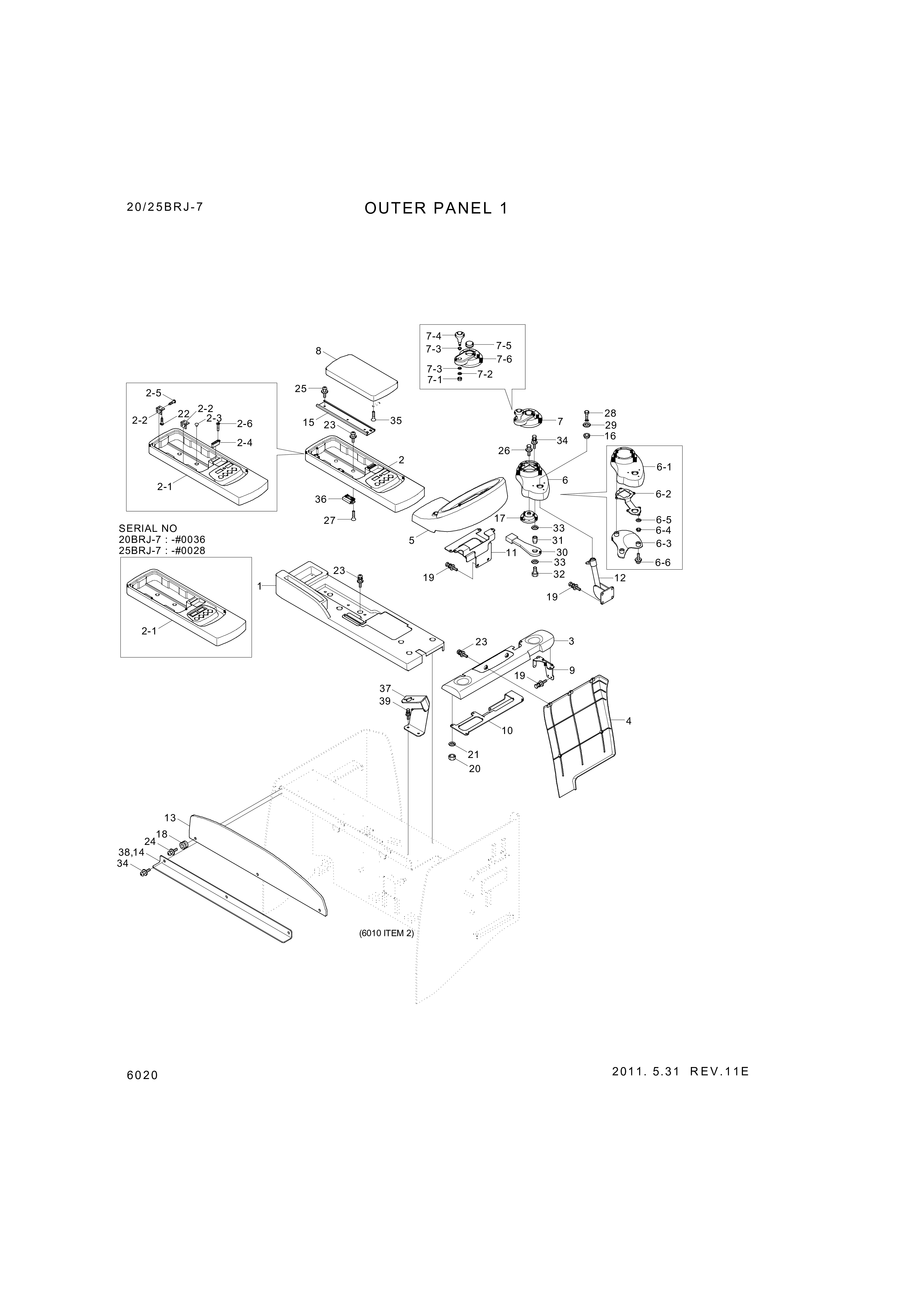 Technical drawing of Hyundai Construction Equipment S141-030156 BOLT-FLAT with dimensions and layout (figure 3)