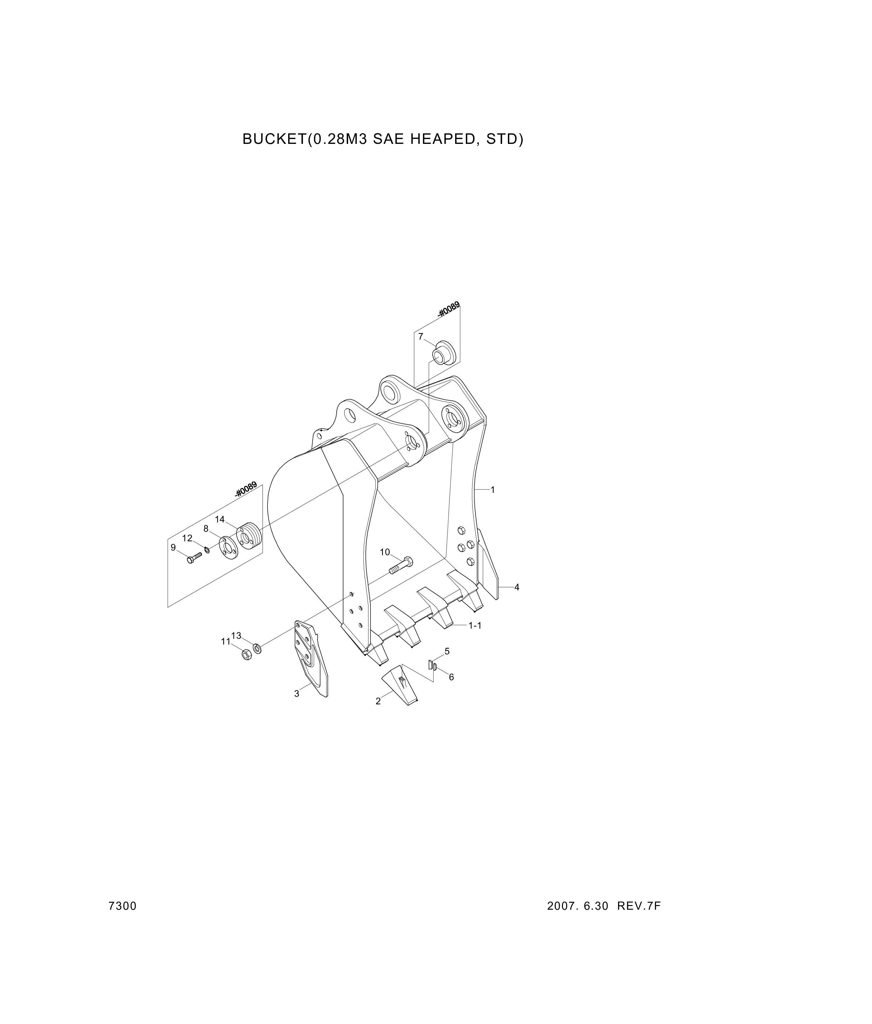 drawing for Hyundai Construction Equipment 61EE-01270GG - SIDECUTTER-RH