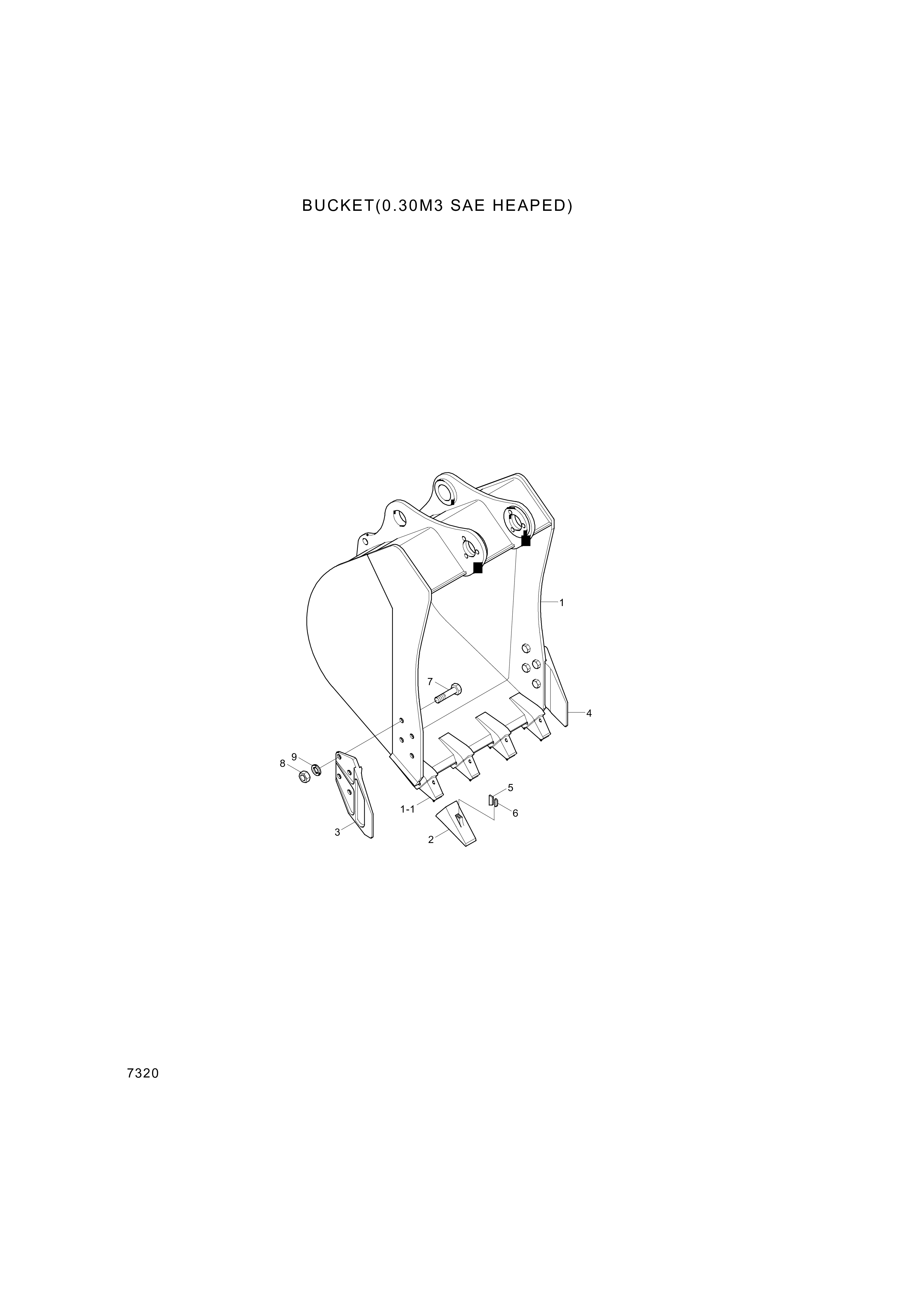 drawing for Hyundai Construction Equipment 61EE-01300BG - TOOTH