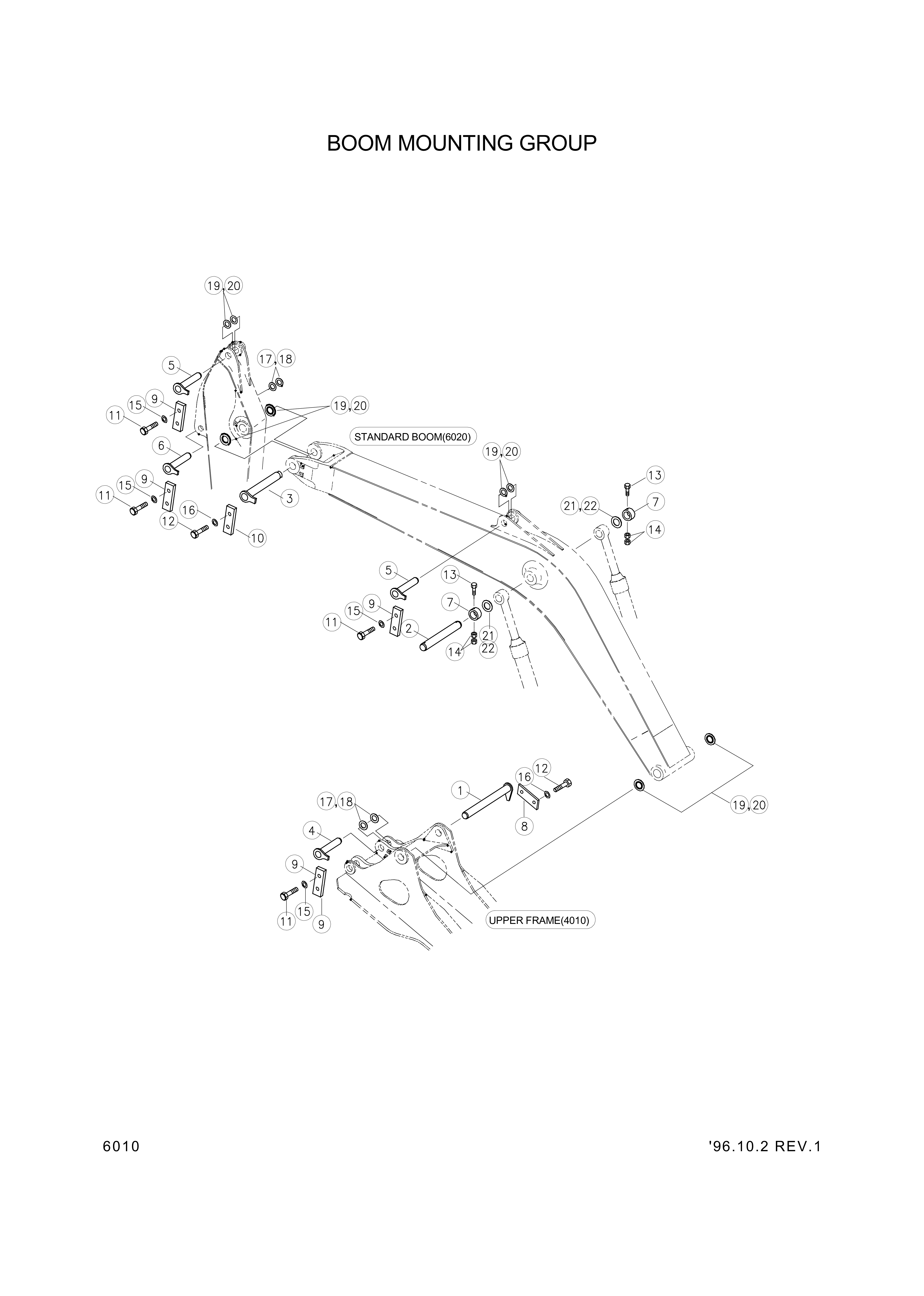 drawing for Hyundai Construction Equipment 61EH-11040 - PIN-JOINT