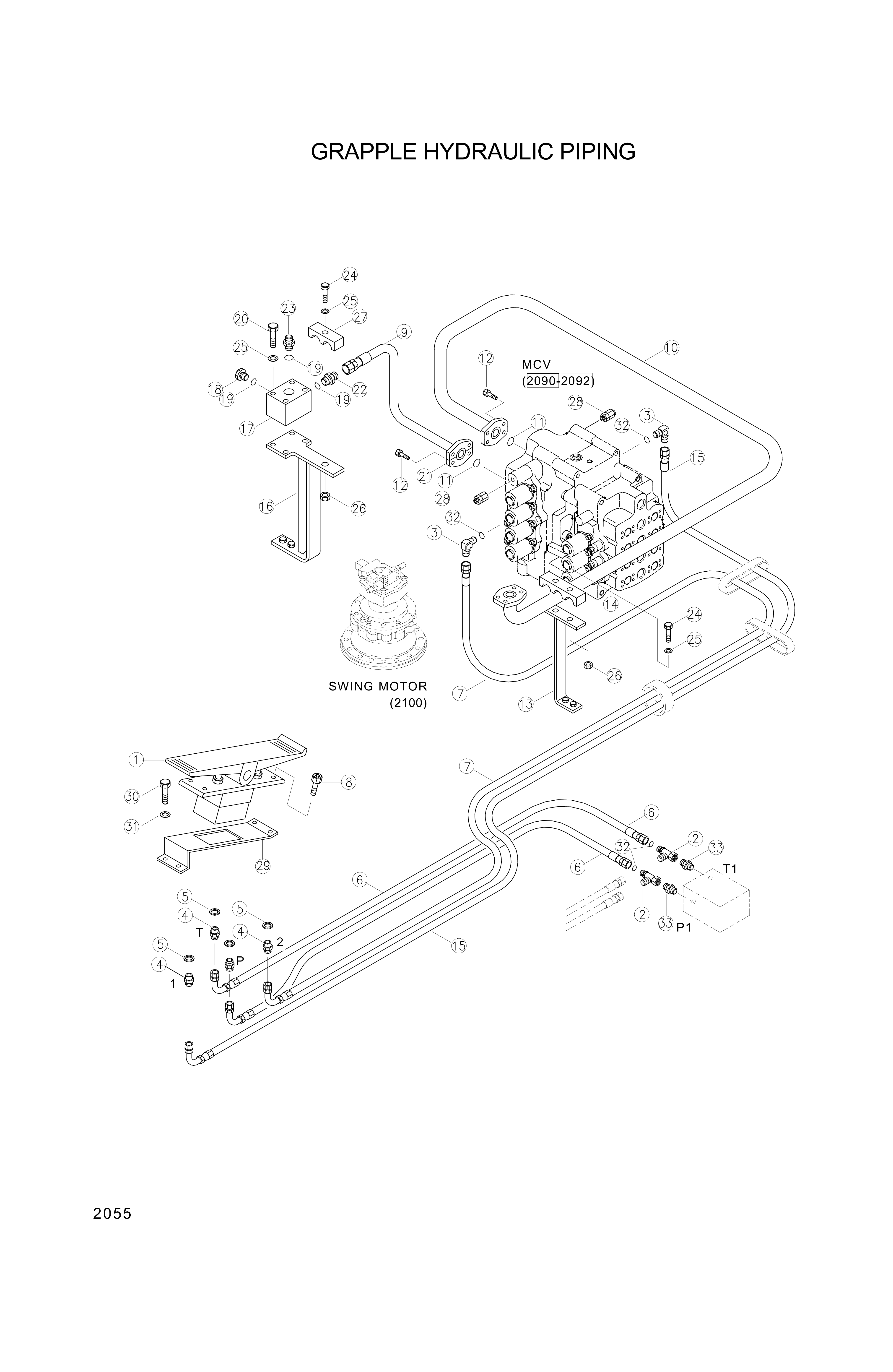 drawing for Hyundai Construction Equipment 3537-171 - PORT RELIEF, CONTROL V/V