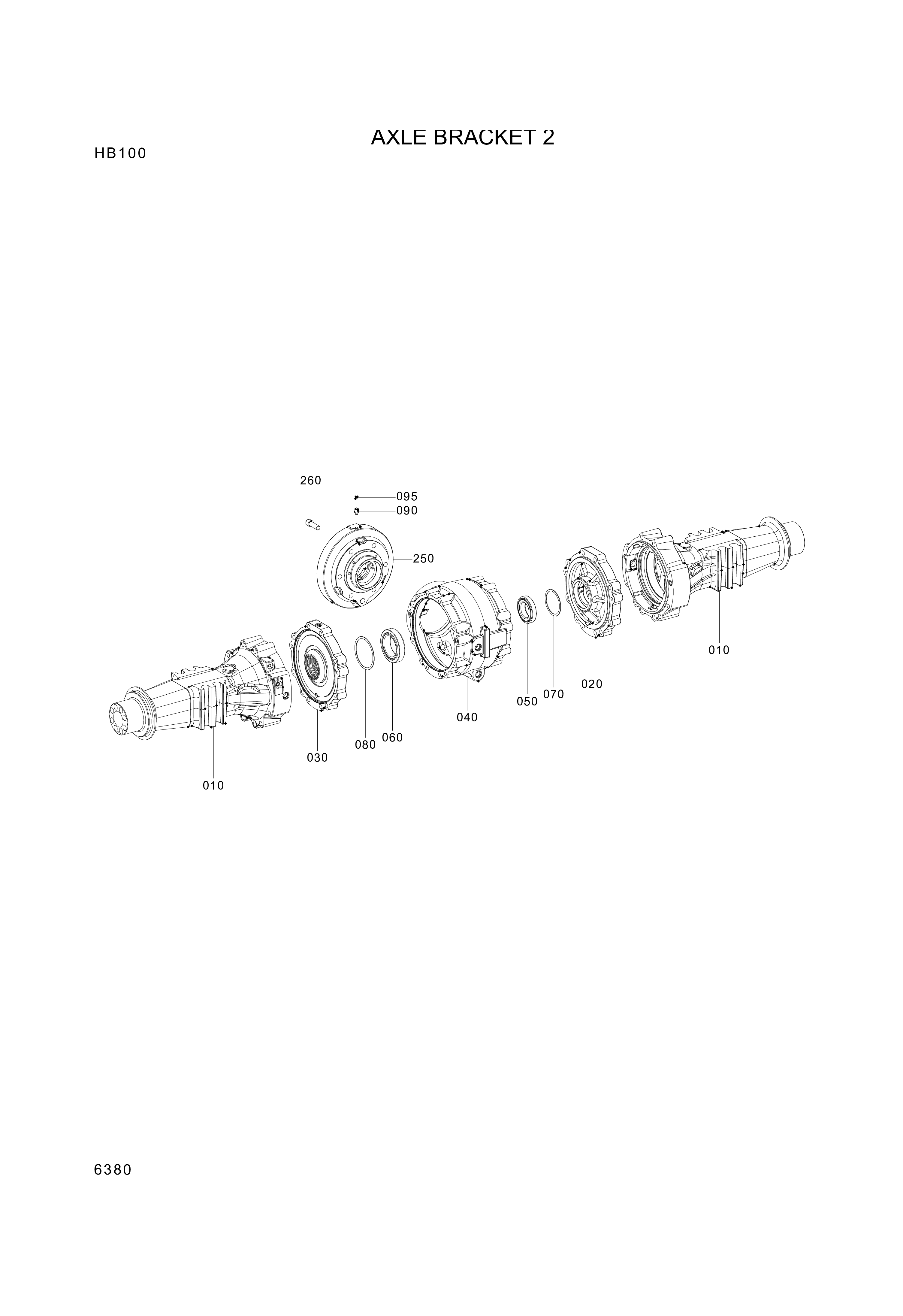 drawing for Hyundai Construction Equipment ZGAQ-03467 - CASE-AXLE RR