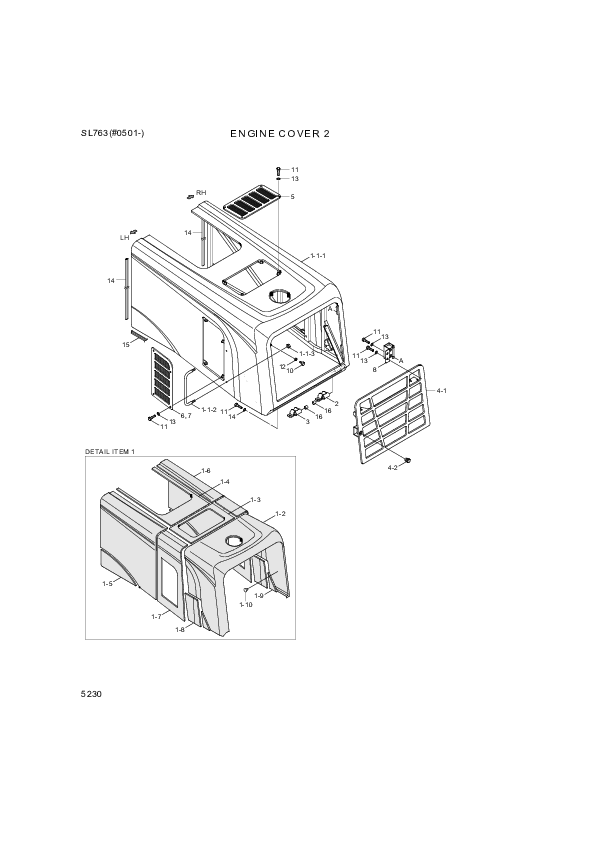 Technical drawing of Hyundai Construction Equipment S281-100006 NUT-FLANGE with dimensions and layout (figure 2)
