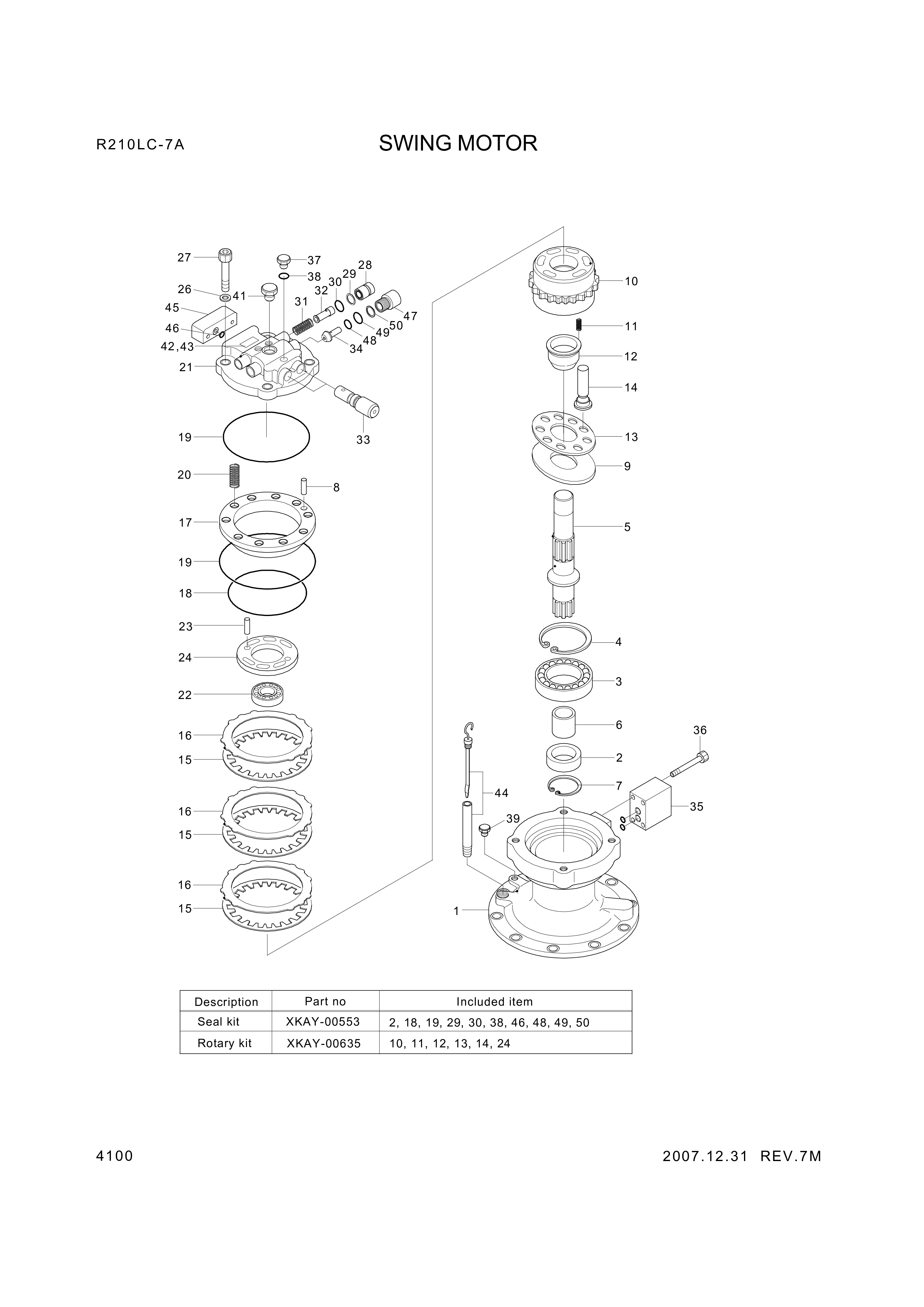 XKAY-00543 Hyundai Construction Equipment BEARING-NEEDLE