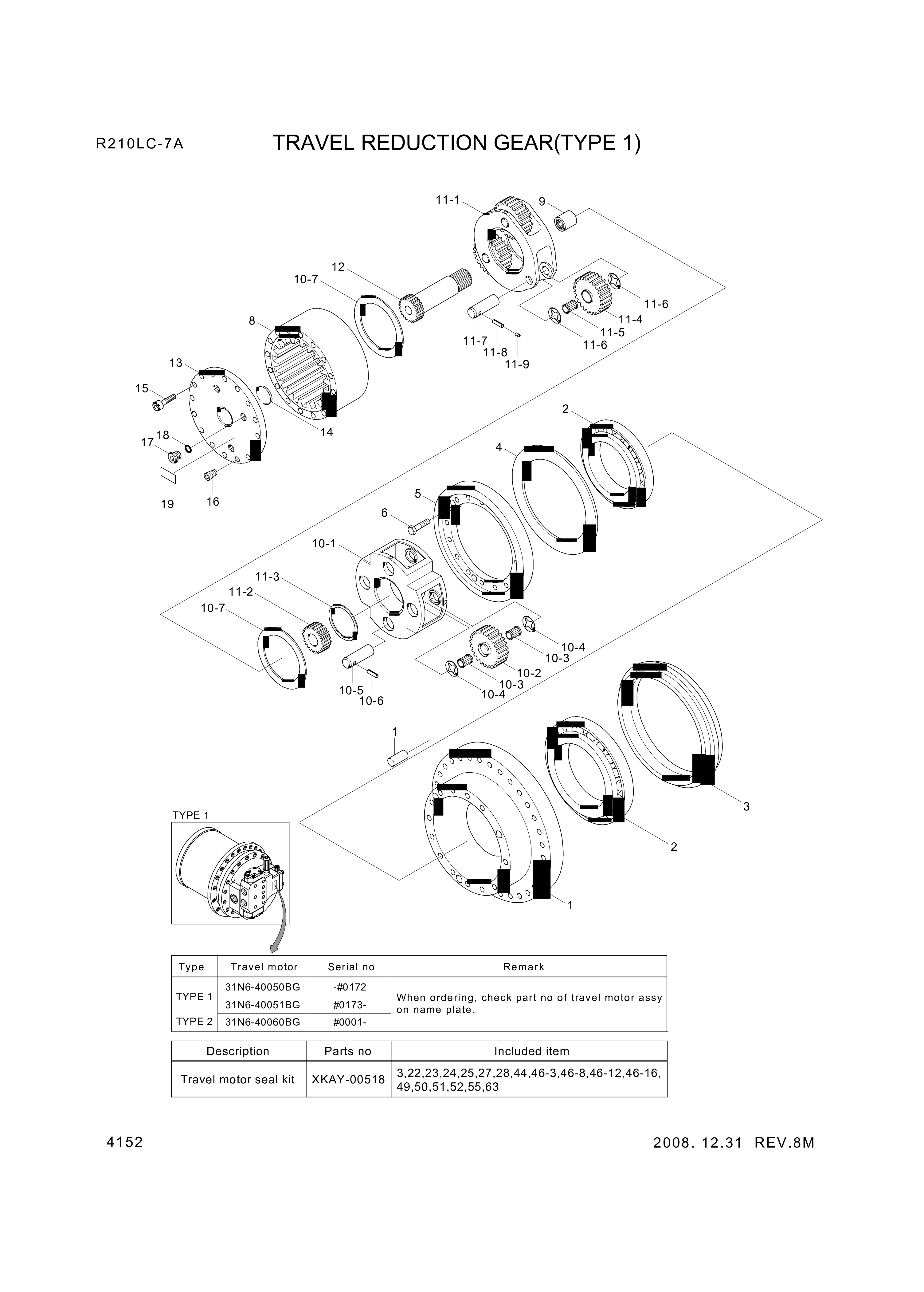 XKAQ-00219 Hyundai Construction Equipment SEAL-FLOATING