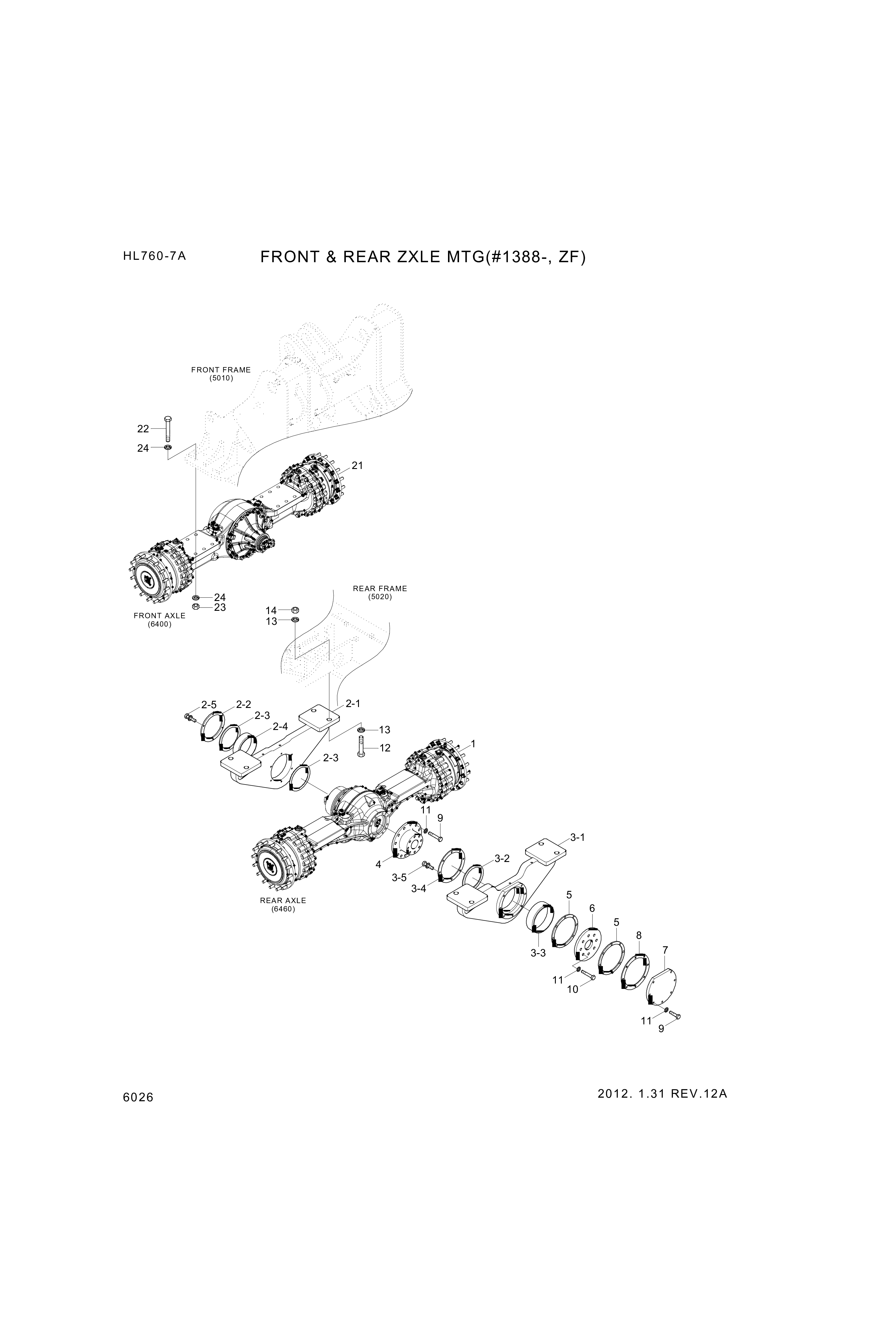 Technical drawing of Hyundai Construction Equipment S206-36100B NUT-HEX with dimensions and layout (figure 4)