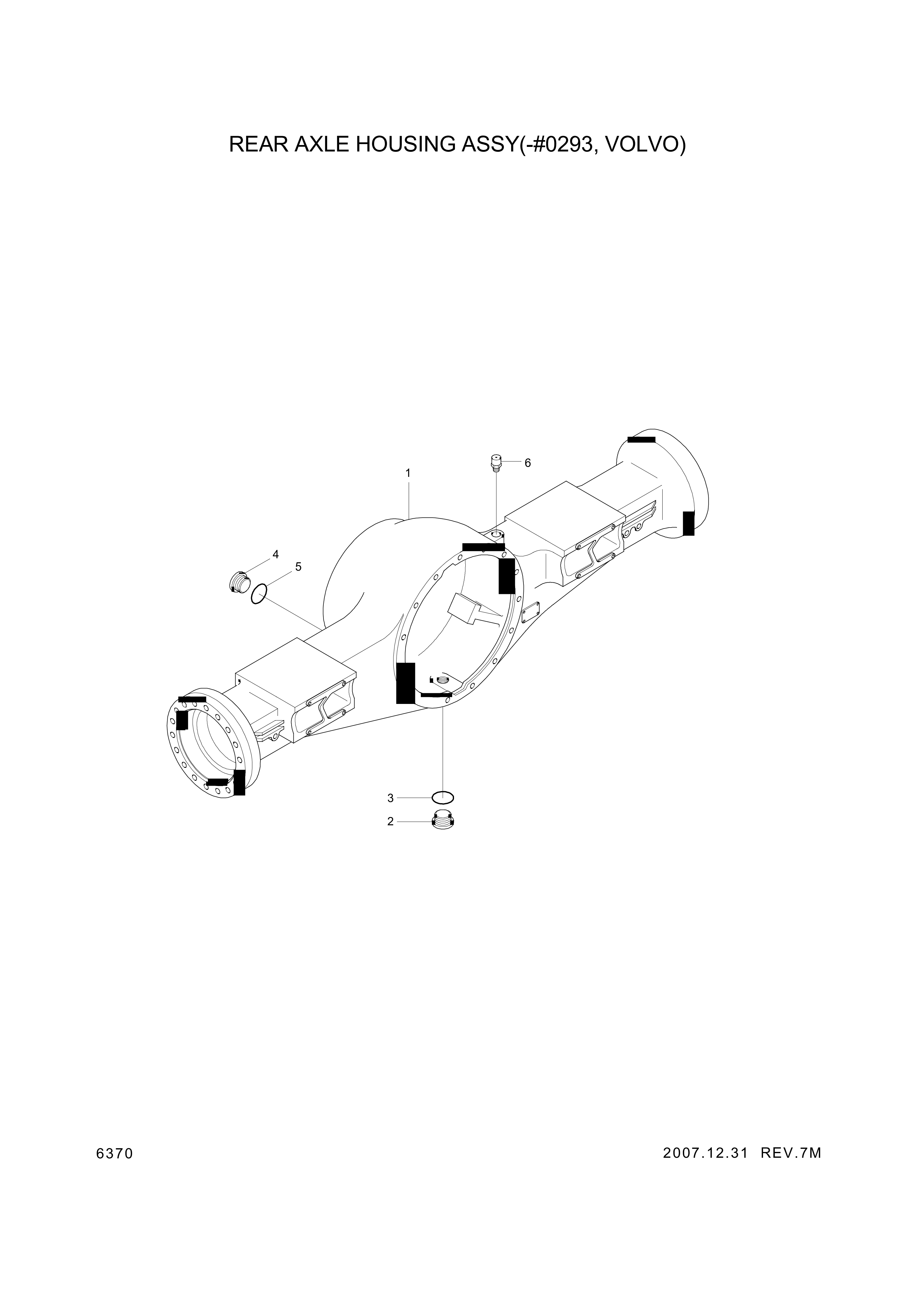 drawing for Hyundai Construction Equipment XKBQ-00291 - HOUSING-AXLE