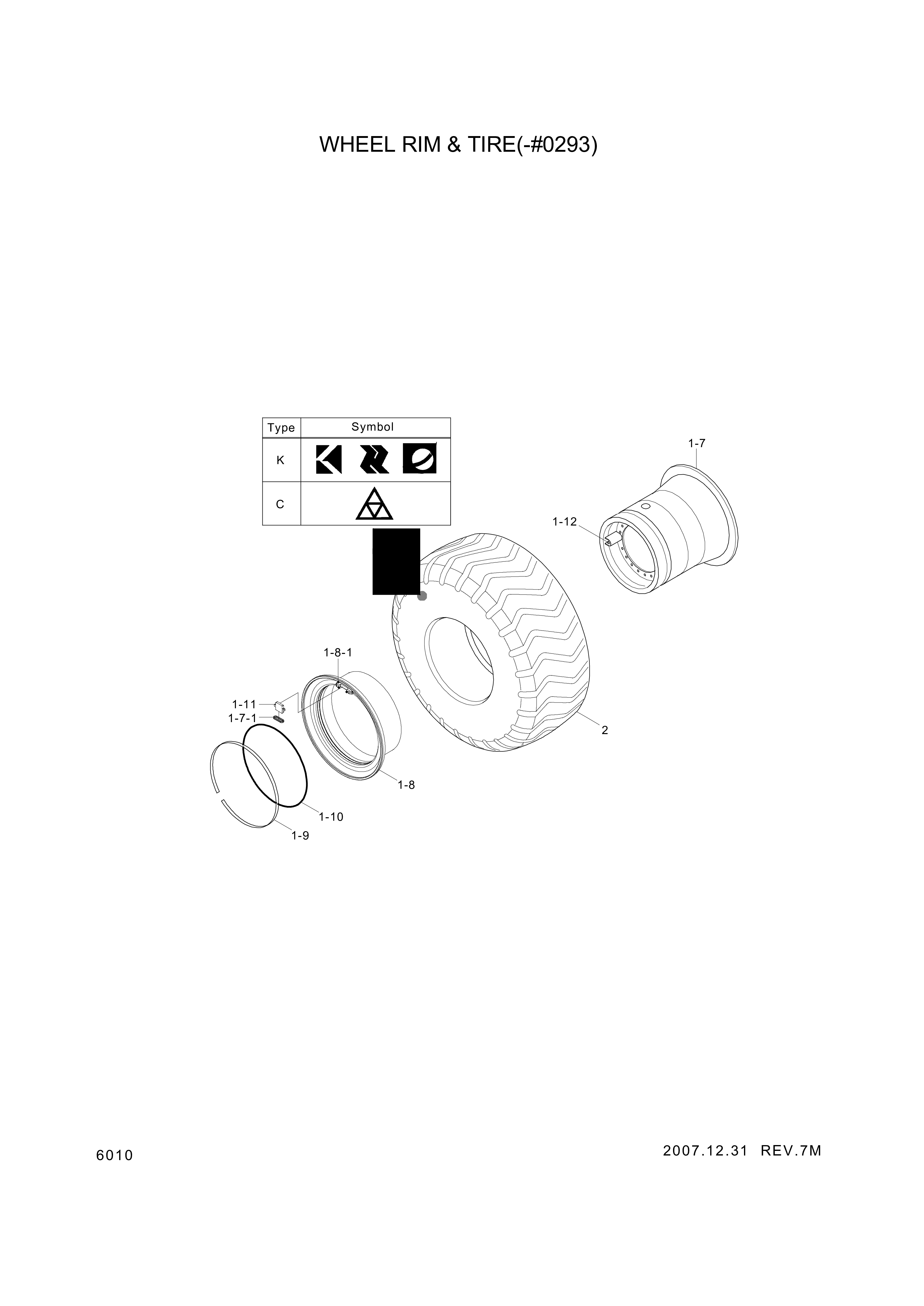 drawing for Hyundai Construction Equipment 81LC-00020 - WHEELRIM ASSY