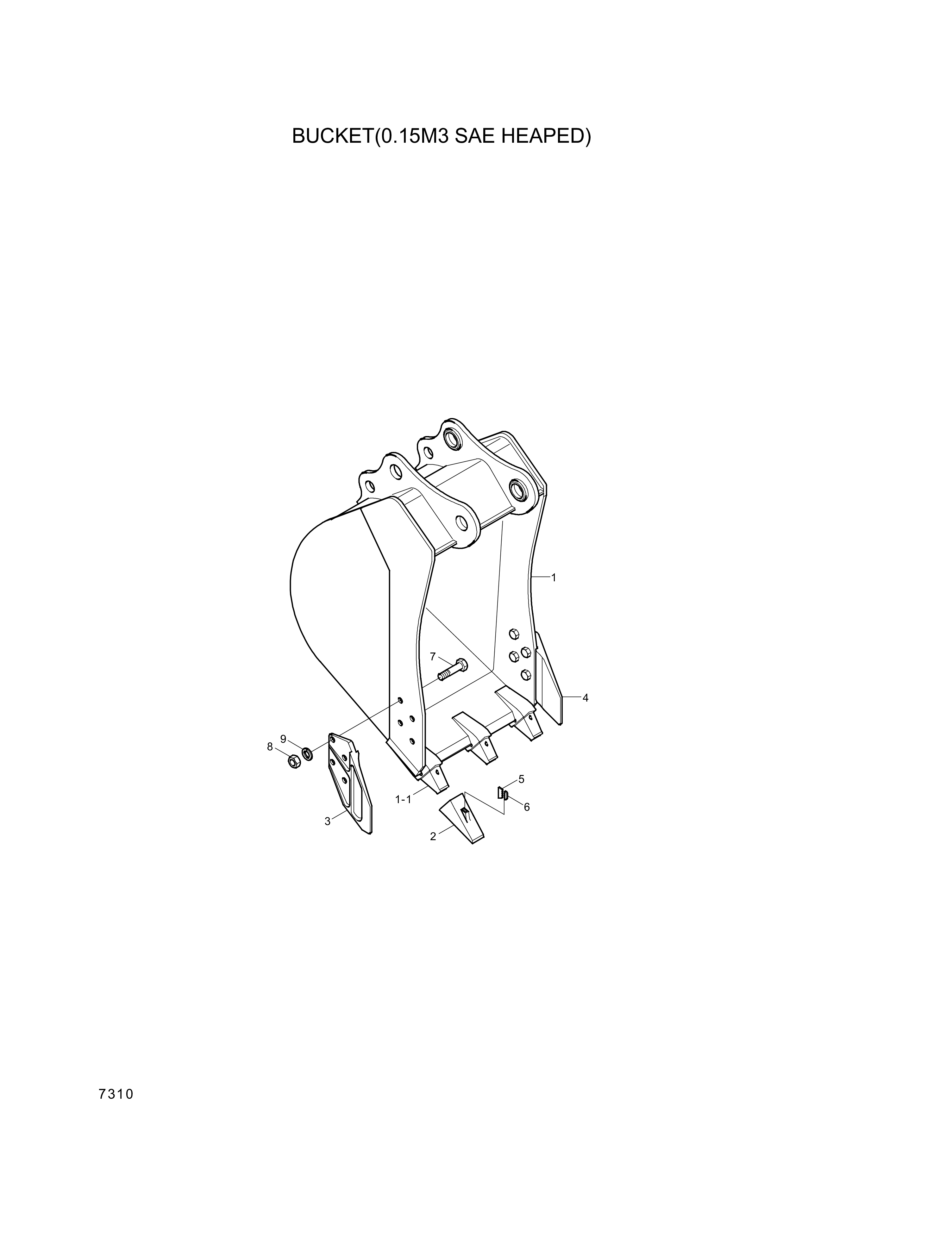 drawing for Hyundai Construction Equipment 61EE-01260GG - SIDECUTTER-LH