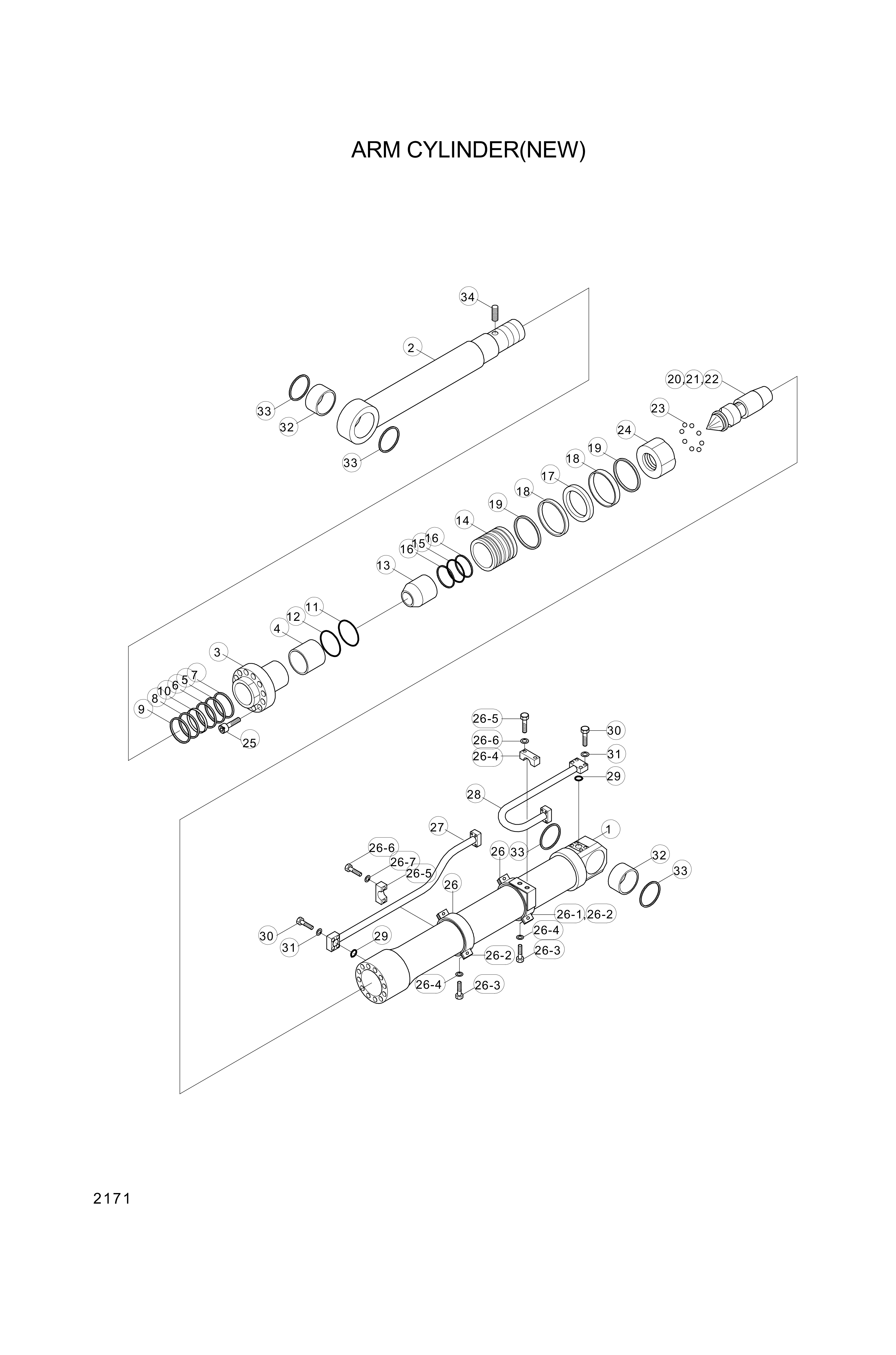 drawing for Hyundai Construction Equipment 301-26 - BOLT