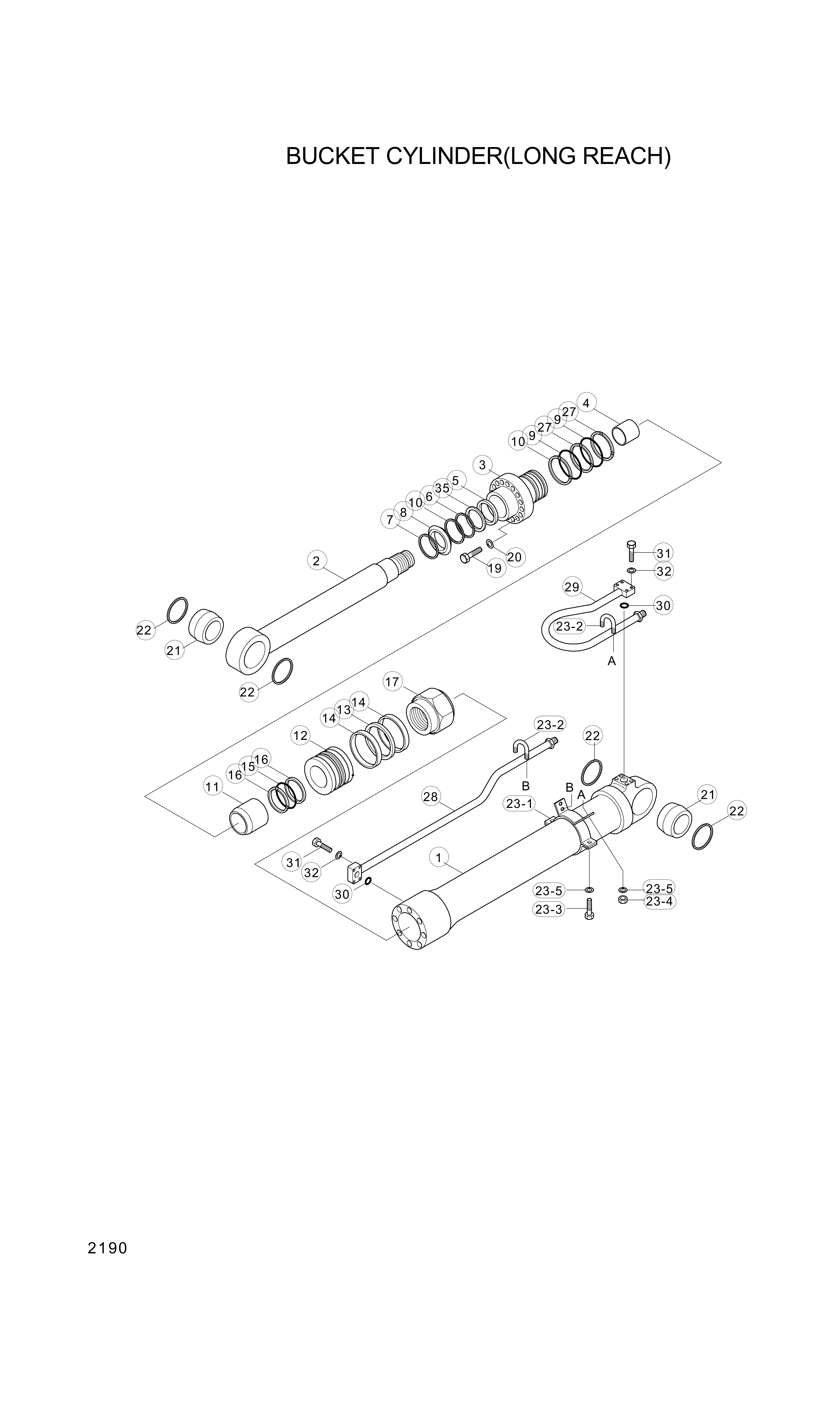 drawing for Hyundai Construction Equipment 31Y1-02790S - ROD ASSY