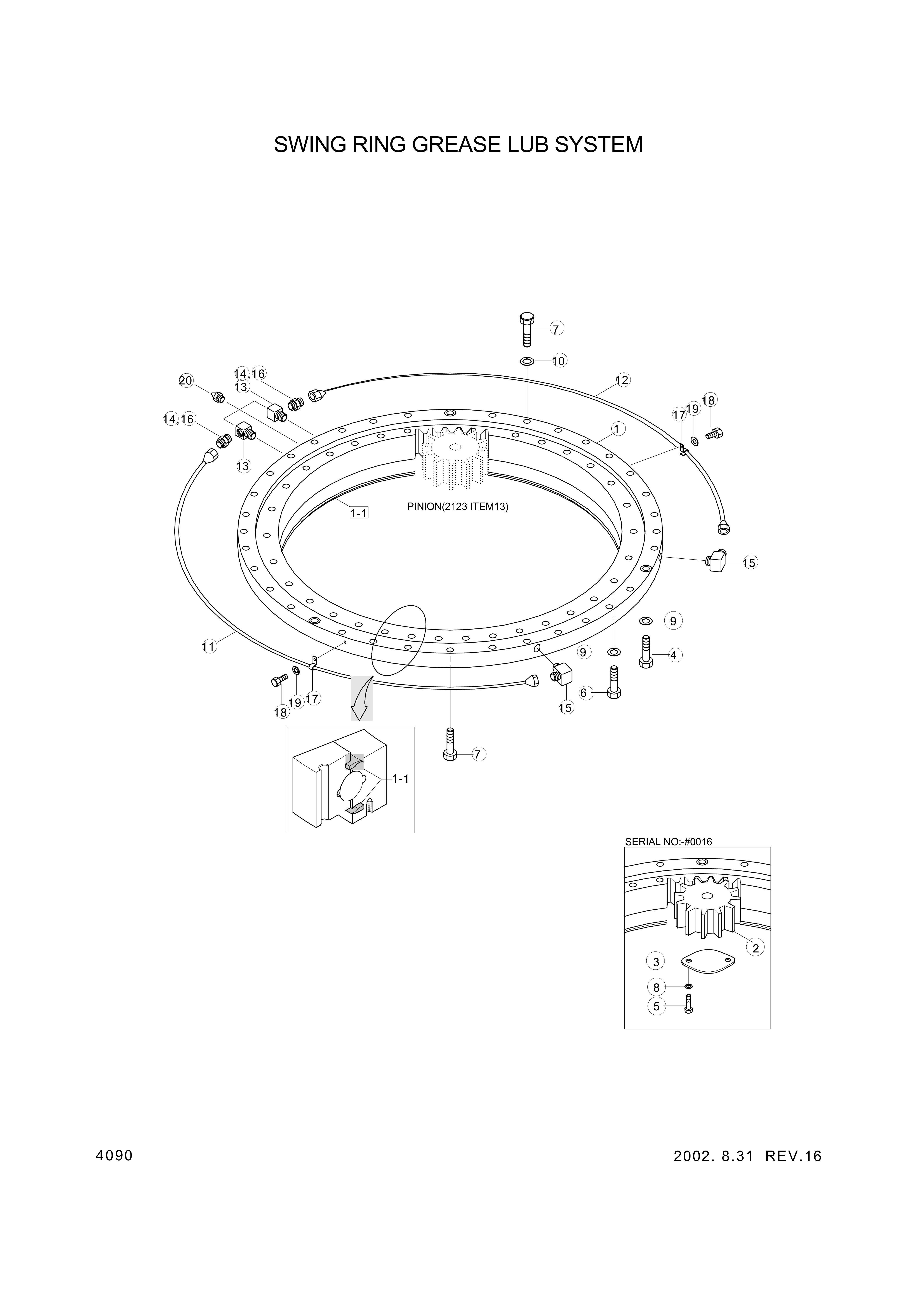 Technical drawing of Hyundai Construction Equipment S441-220004 WASHER-HARDEN with dimensions and layout (figure 2)