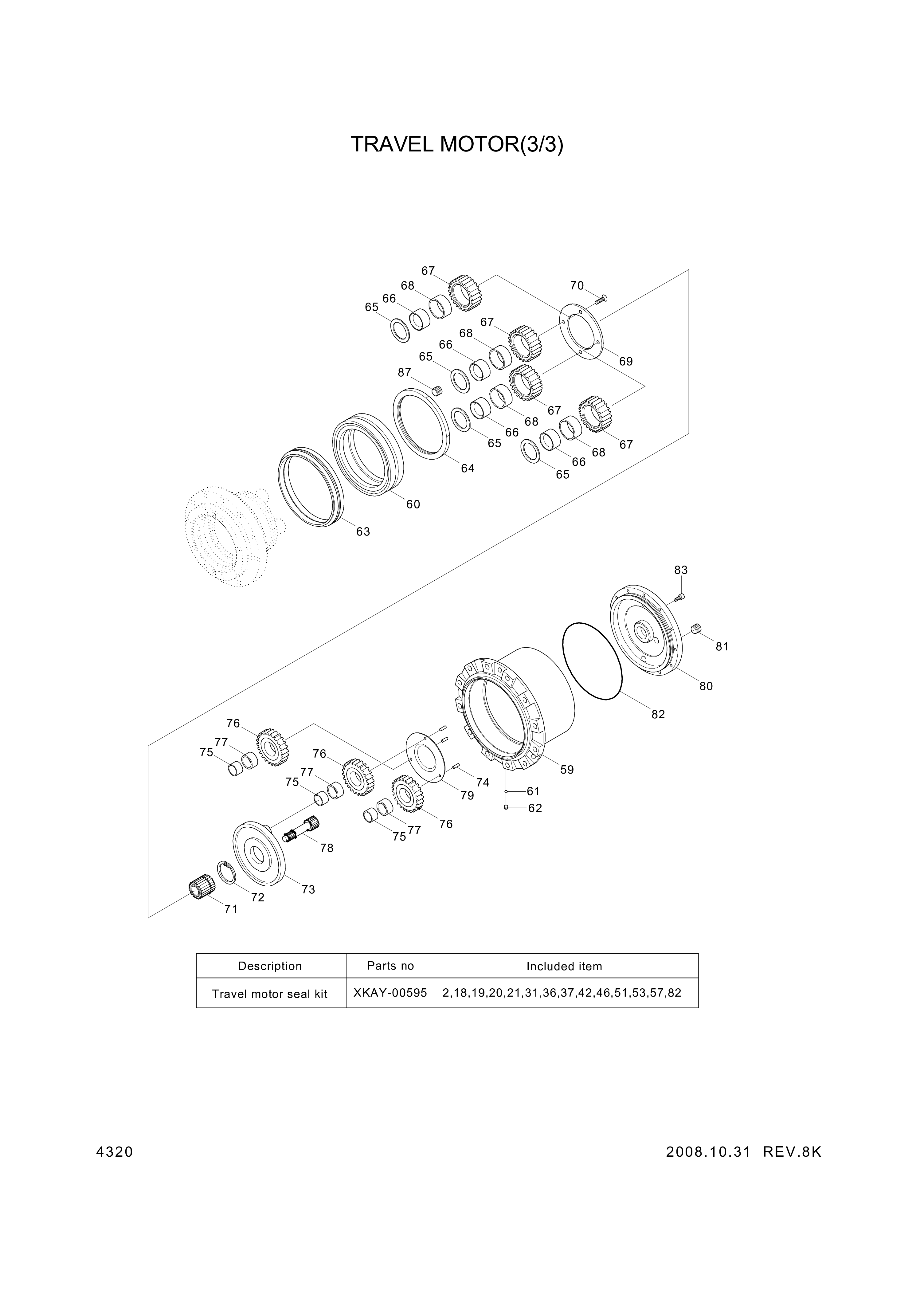 drawing for Hyundai Construction Equipment XKAH-00820 - SEAL-FLOATING