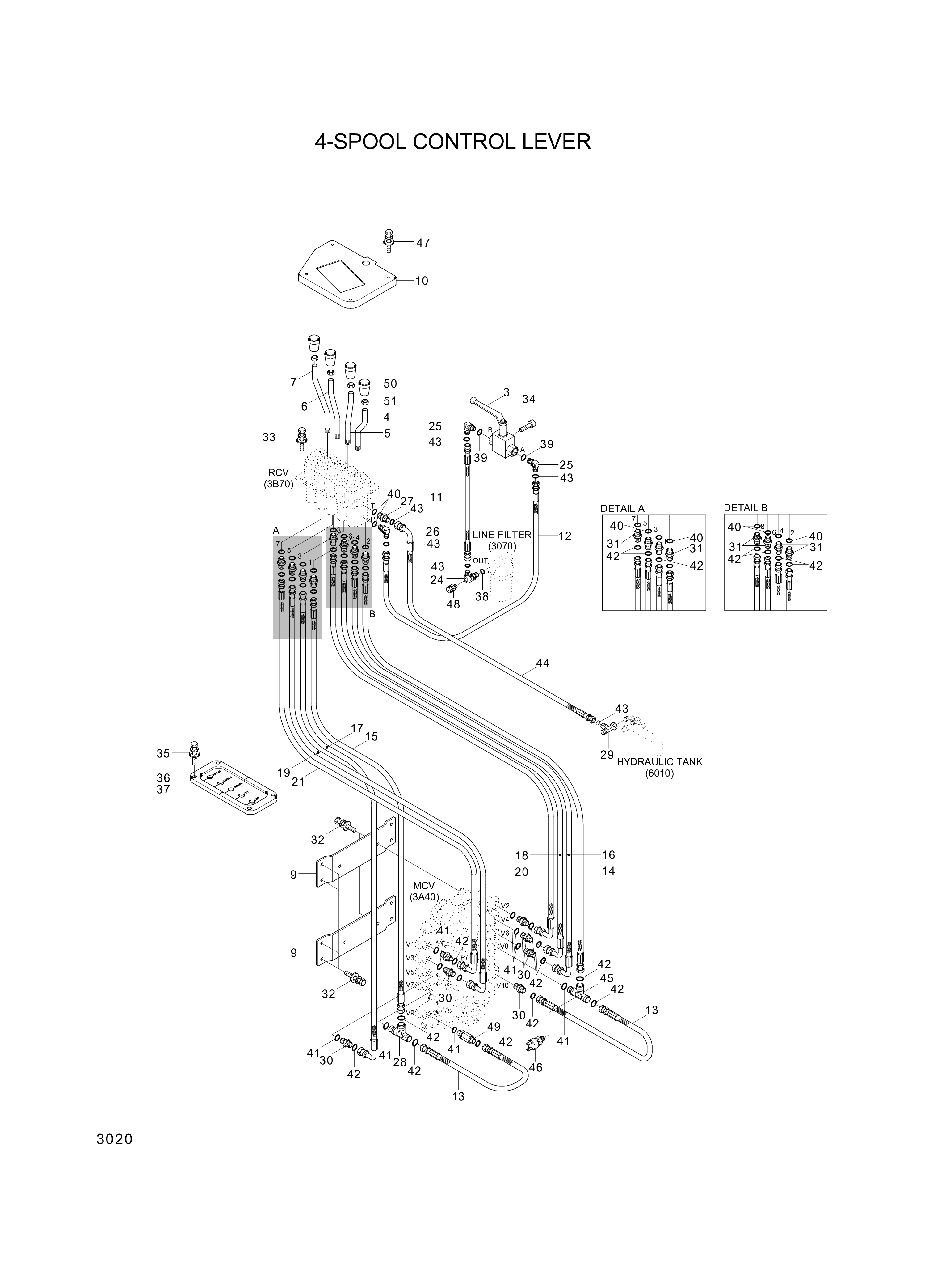 drawing for Hyundai Construction Equipment P930-061044 - HOSE ASSY-ORFS&THD