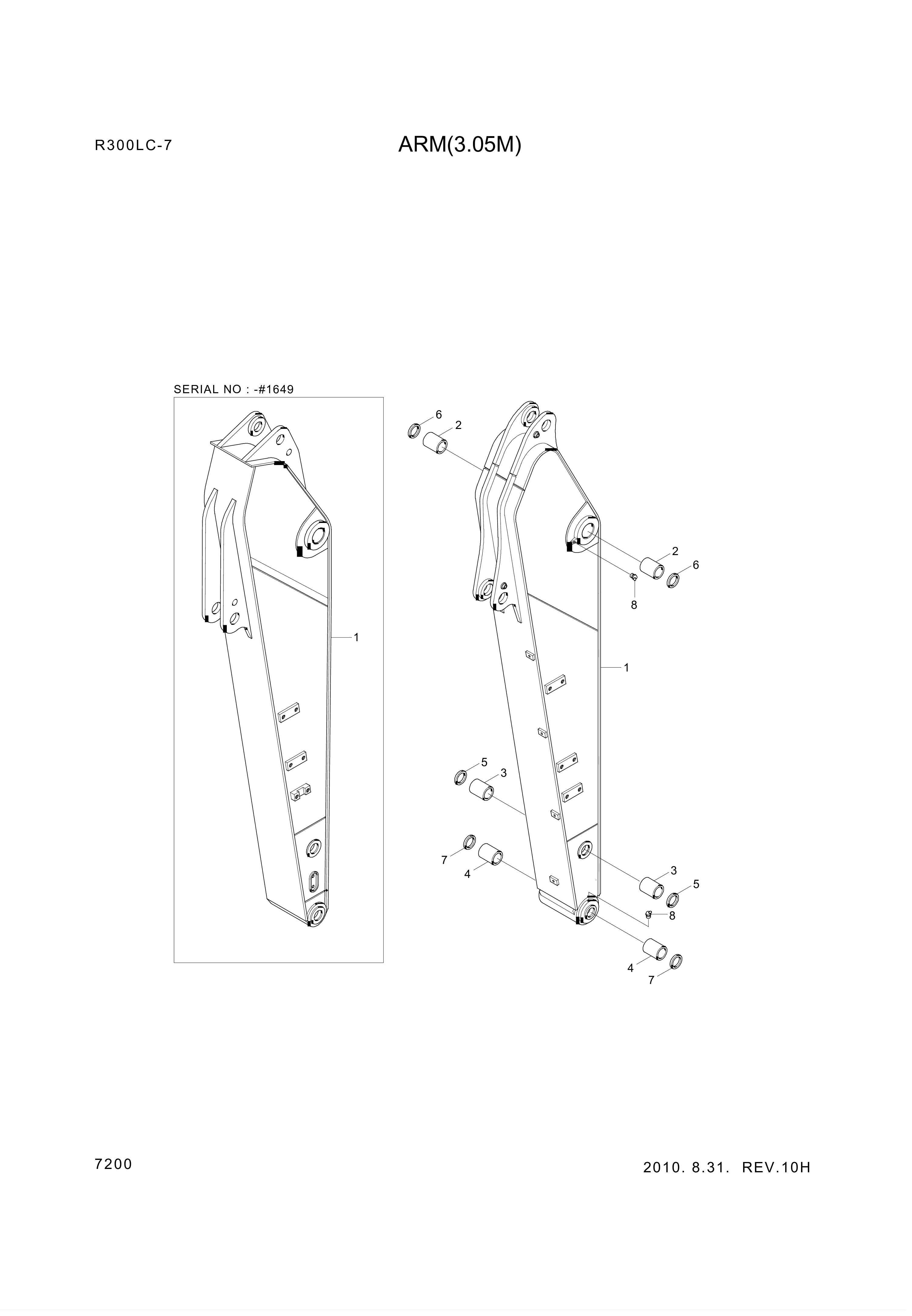 drawing for Hyundai Construction Equipment 61EN-17110 - BUSHING-PIN